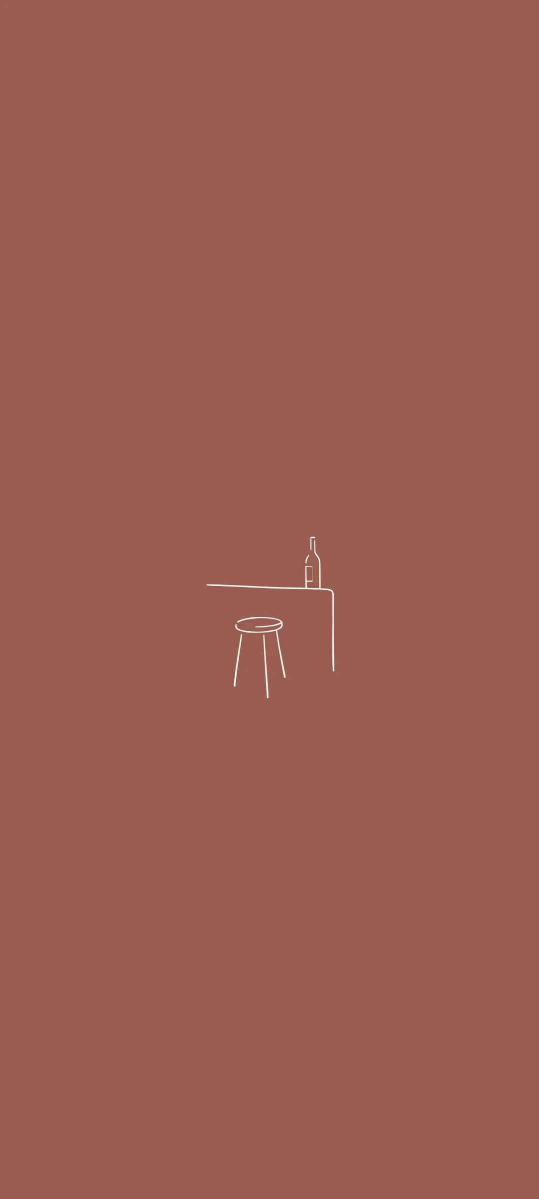 Bar stool — minimal line art wallpaper for iPhone