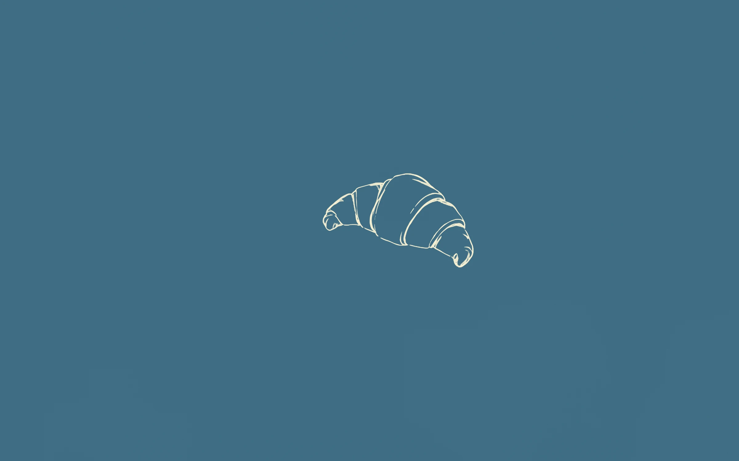 Croissant — minimal line art wallpaper