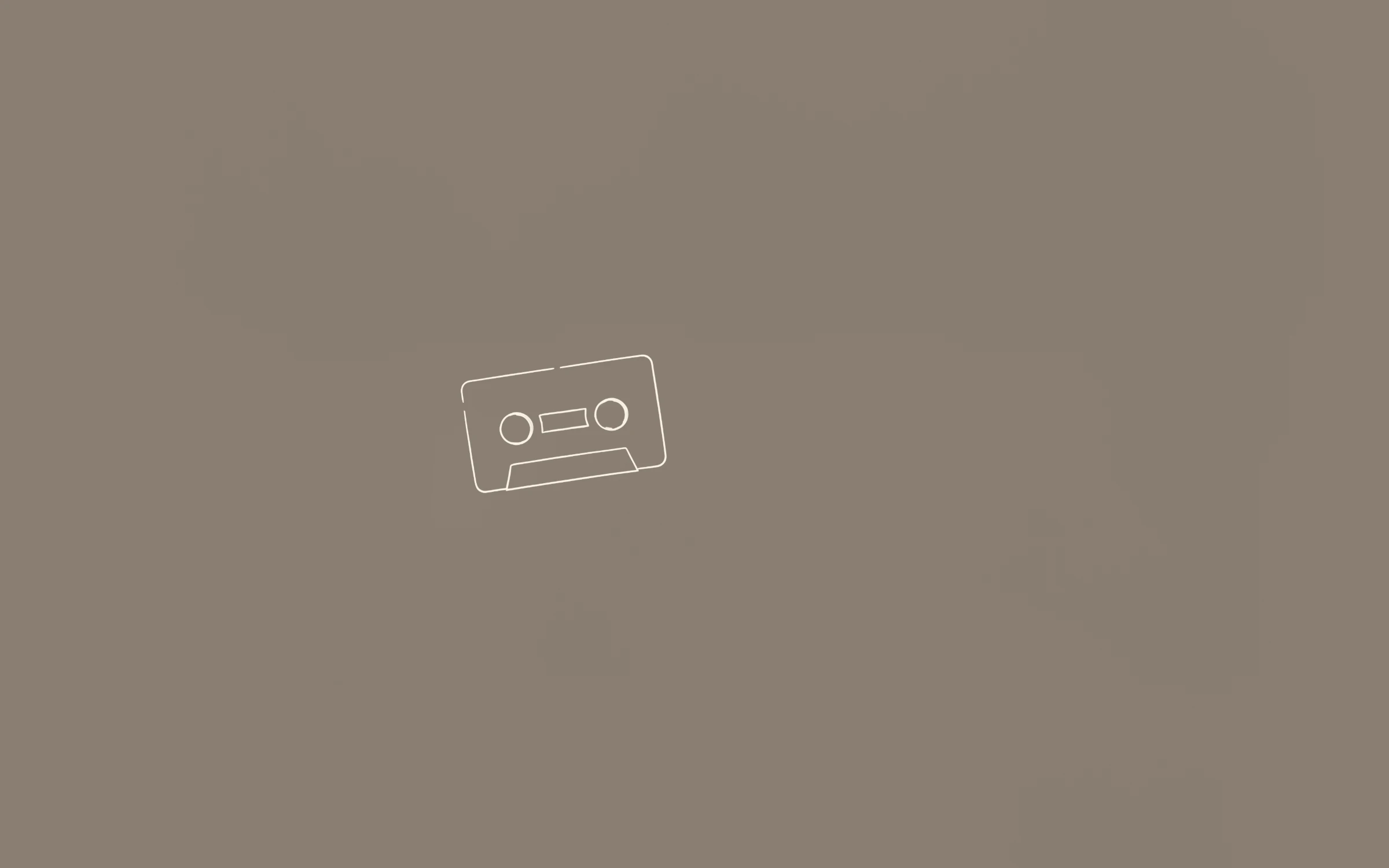 Cassette tape — minimal line art wallpaper