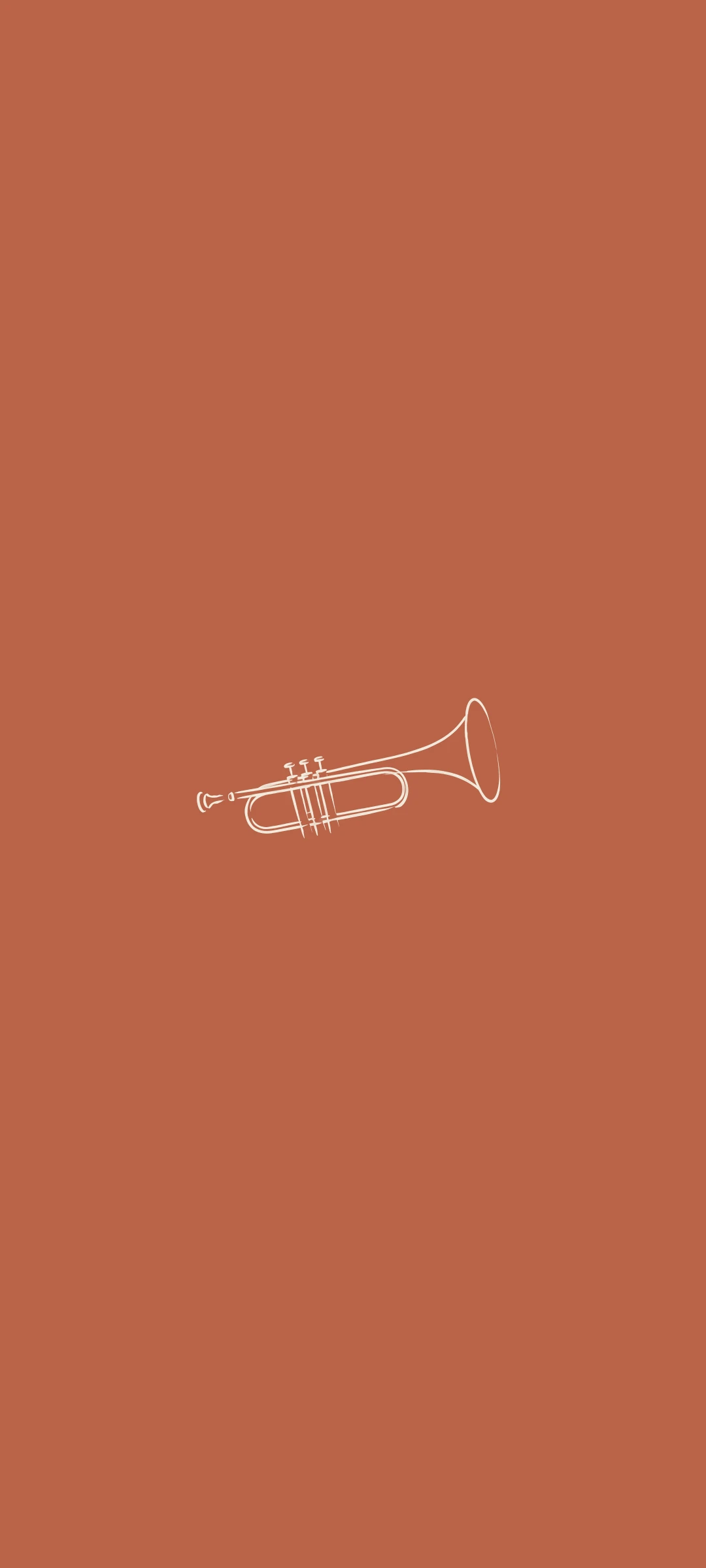 Trumpet — minimal line art wallpaper for iPhone