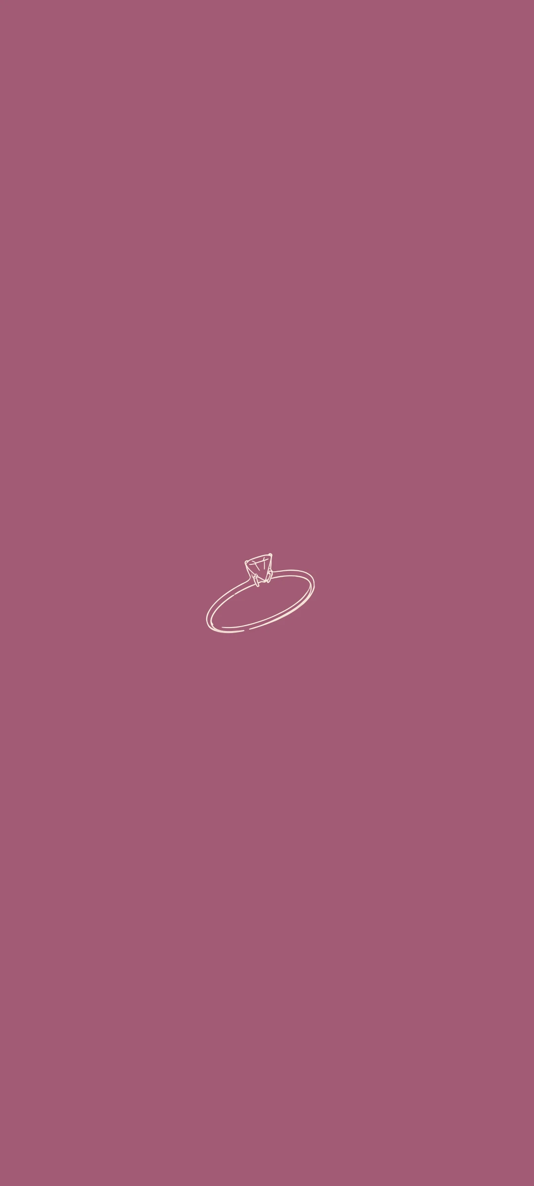 Diamond ring — minimal line art wallpaper for iPhone