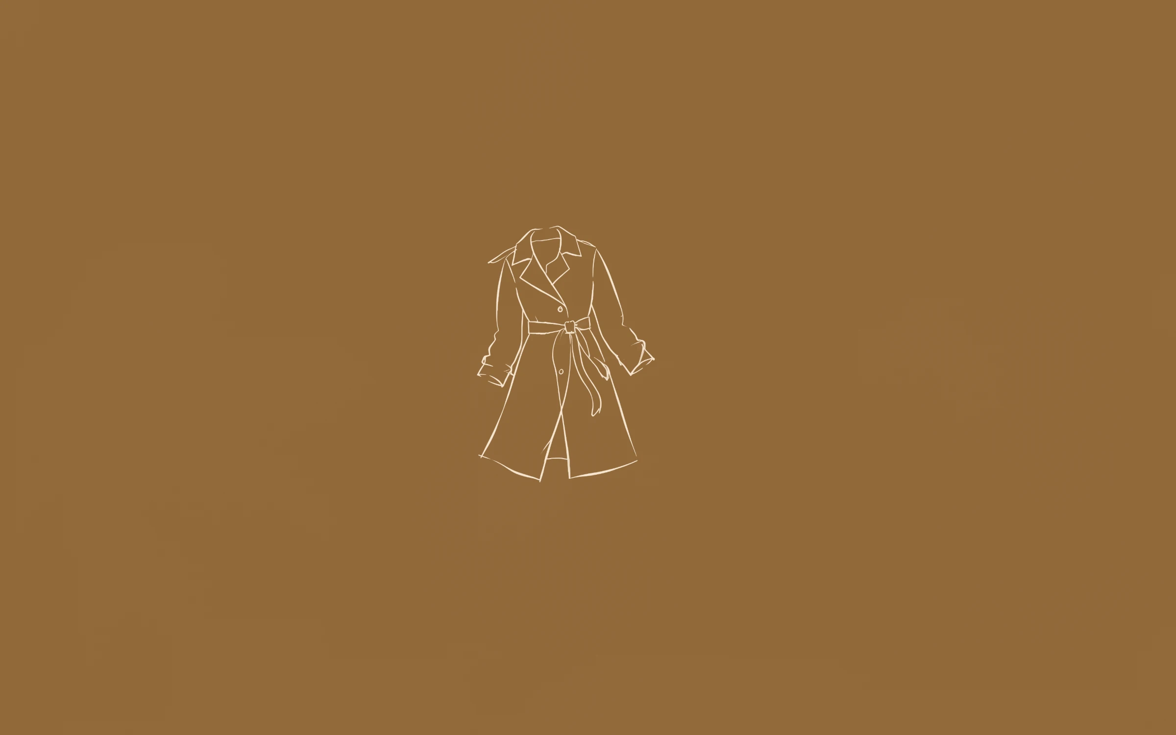 Trench coat — minimal line art wallpaper