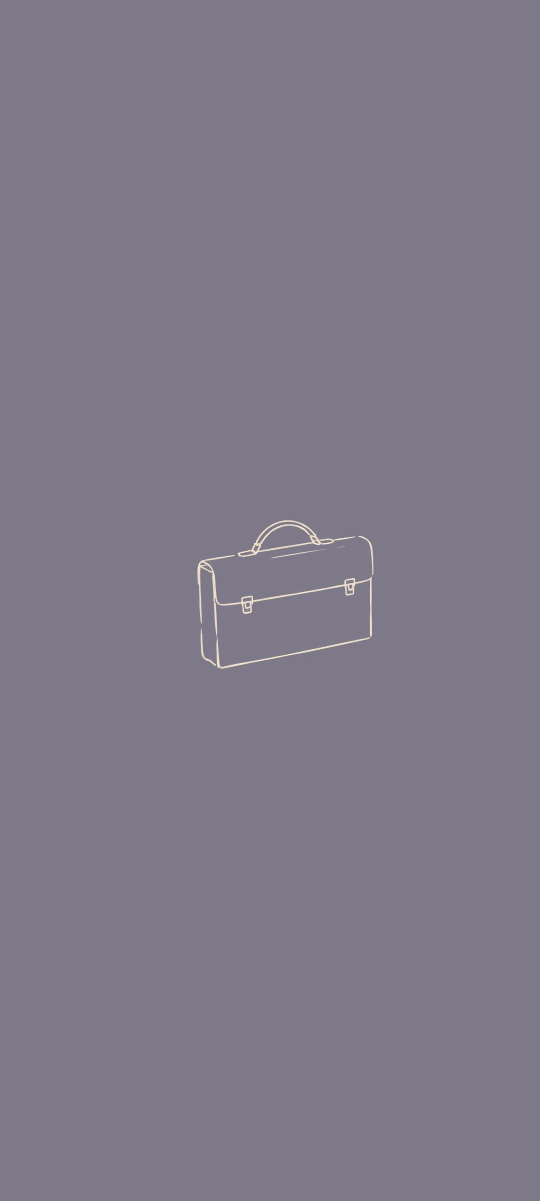 Briefcase — minimal line art wallpaper for iPhone