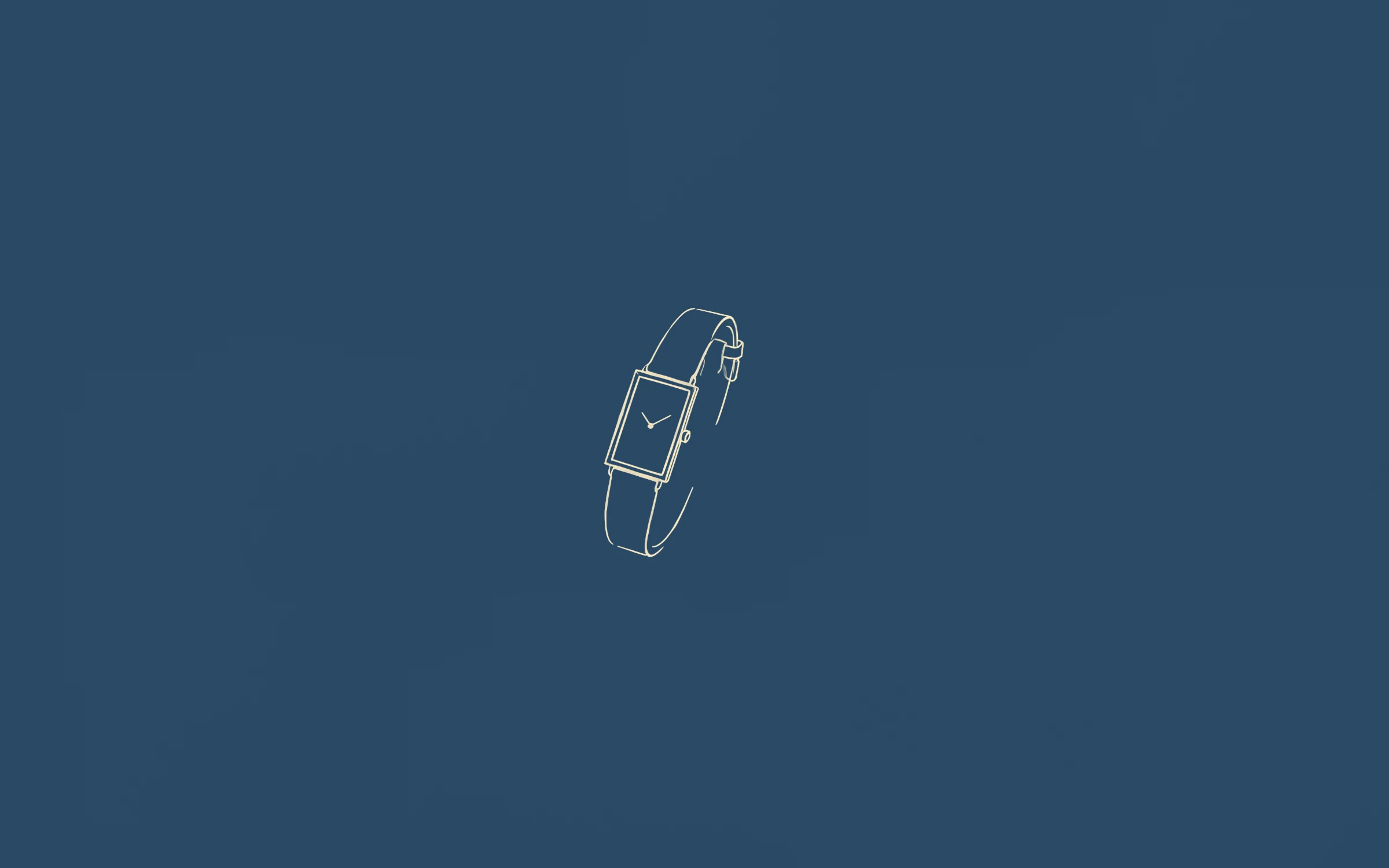 Rectangular watch — minimal line art wallpaper