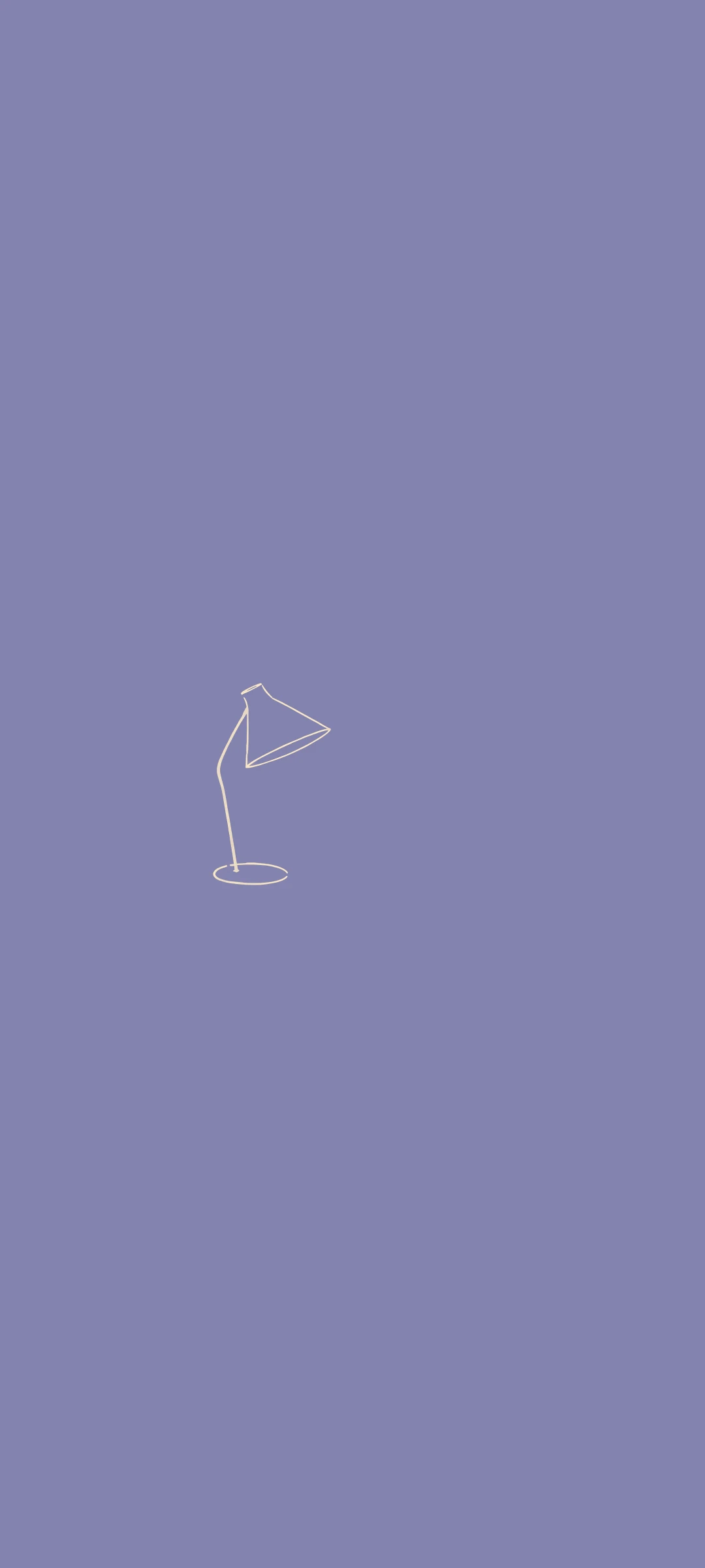 Desk lamp — minimal line art wallpaper for iPhone
