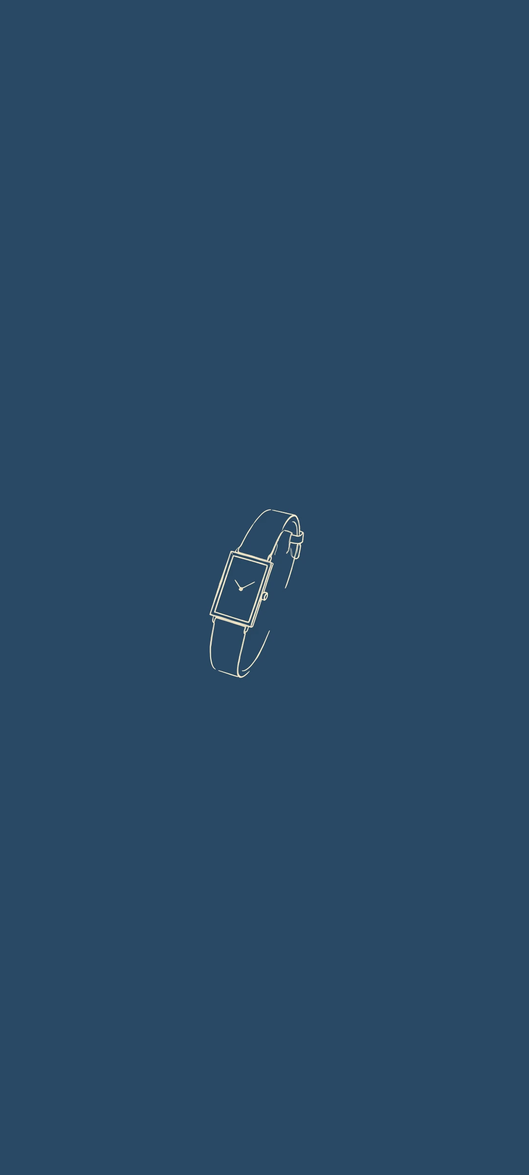Rectangular watch — minimal line art wallpaper for iPhone