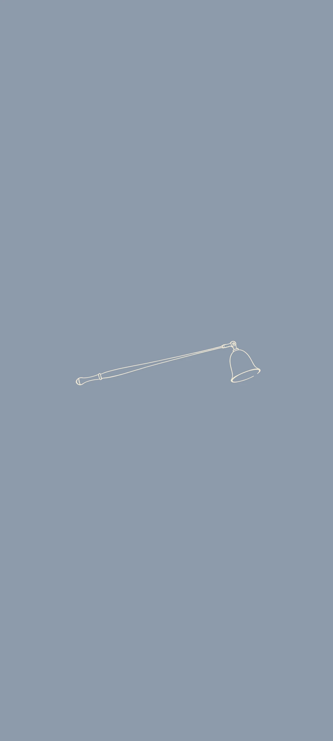 Candle snuffer — minimal line art wallpaper for iPhone