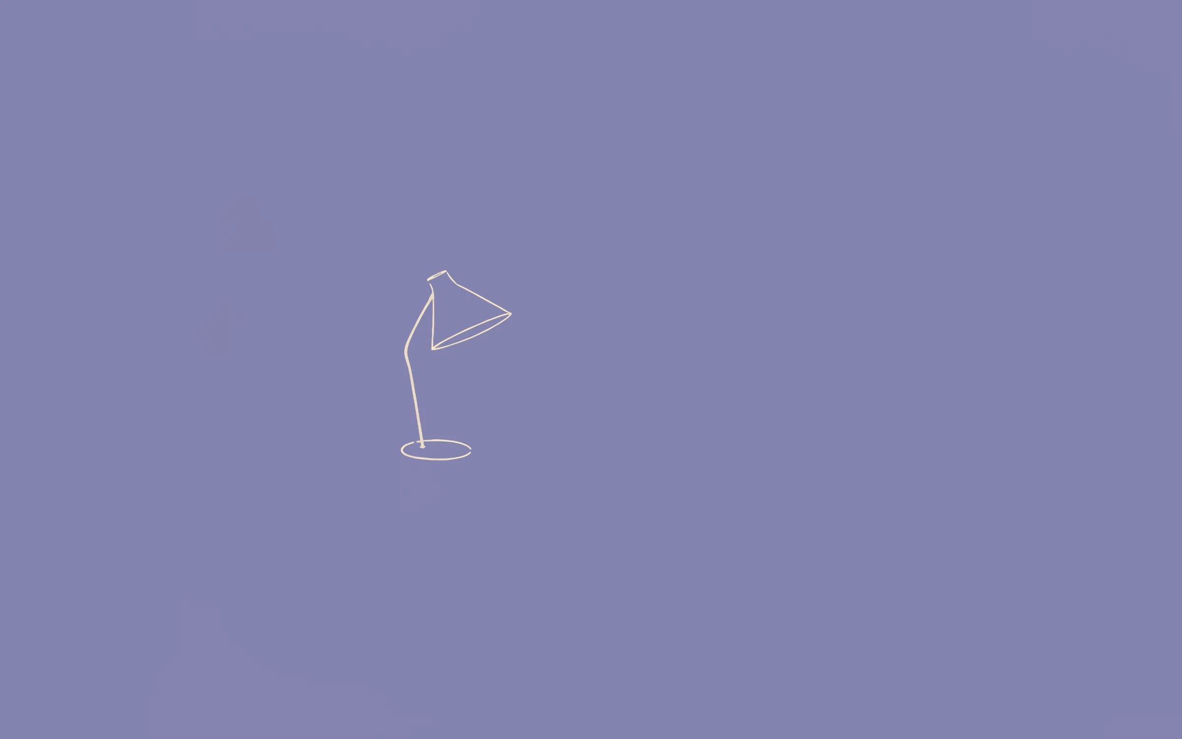 Desk lamp — minimal line art wallpaper