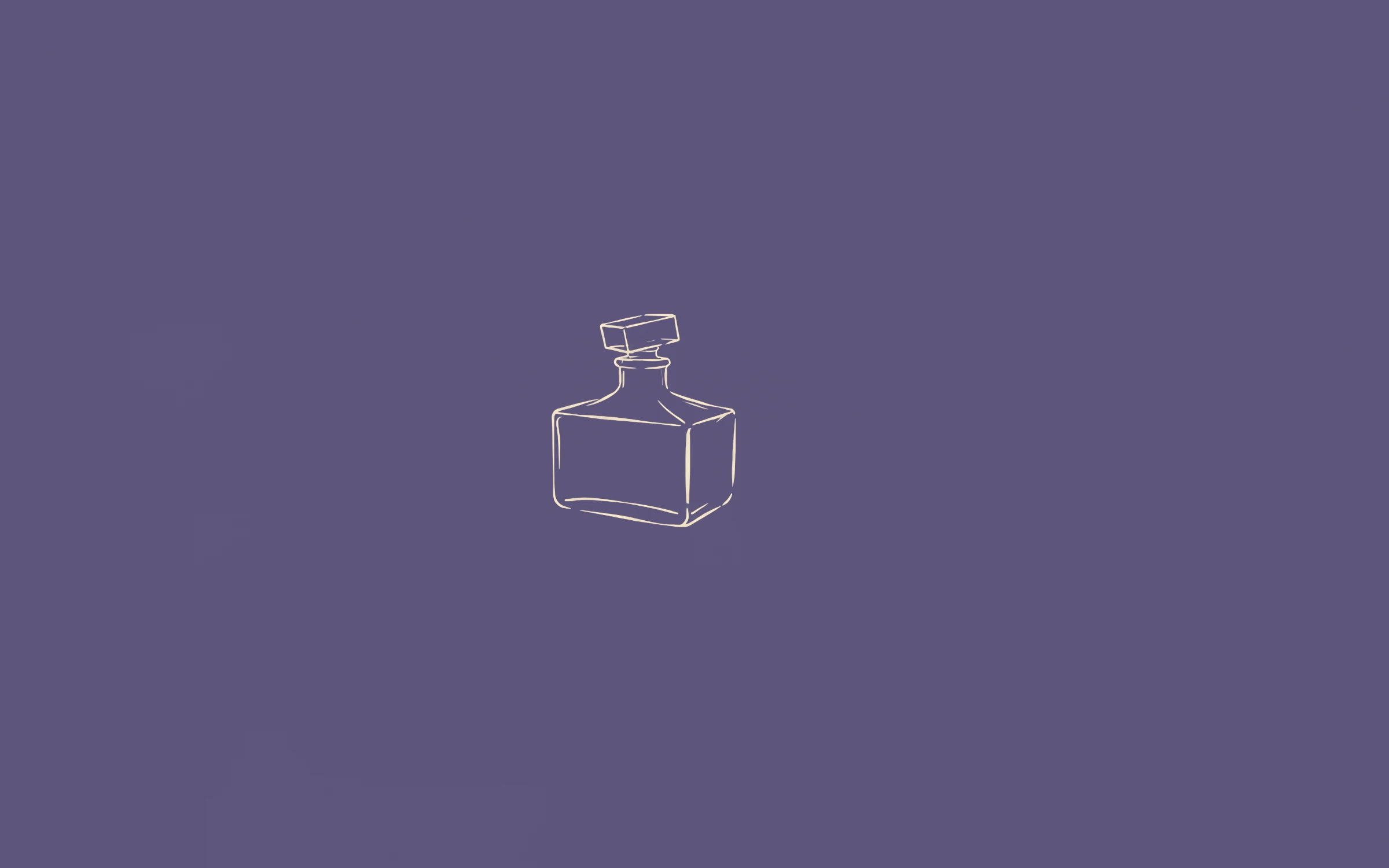 Cologne bottle — minimal line art wallpaper