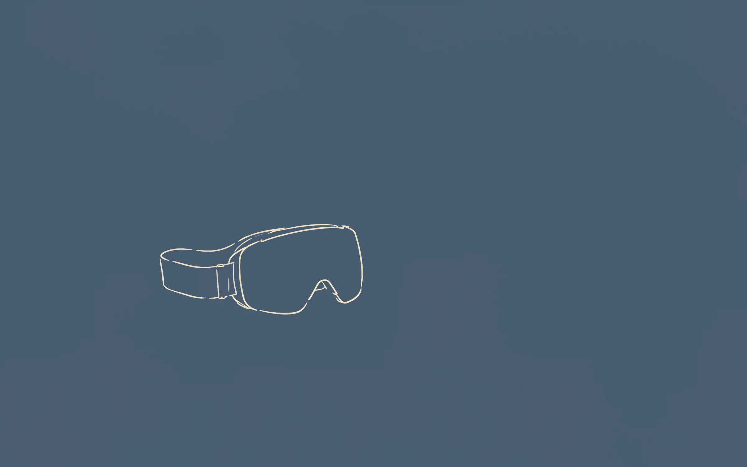 Ski goggles — minimal line art wallpaper