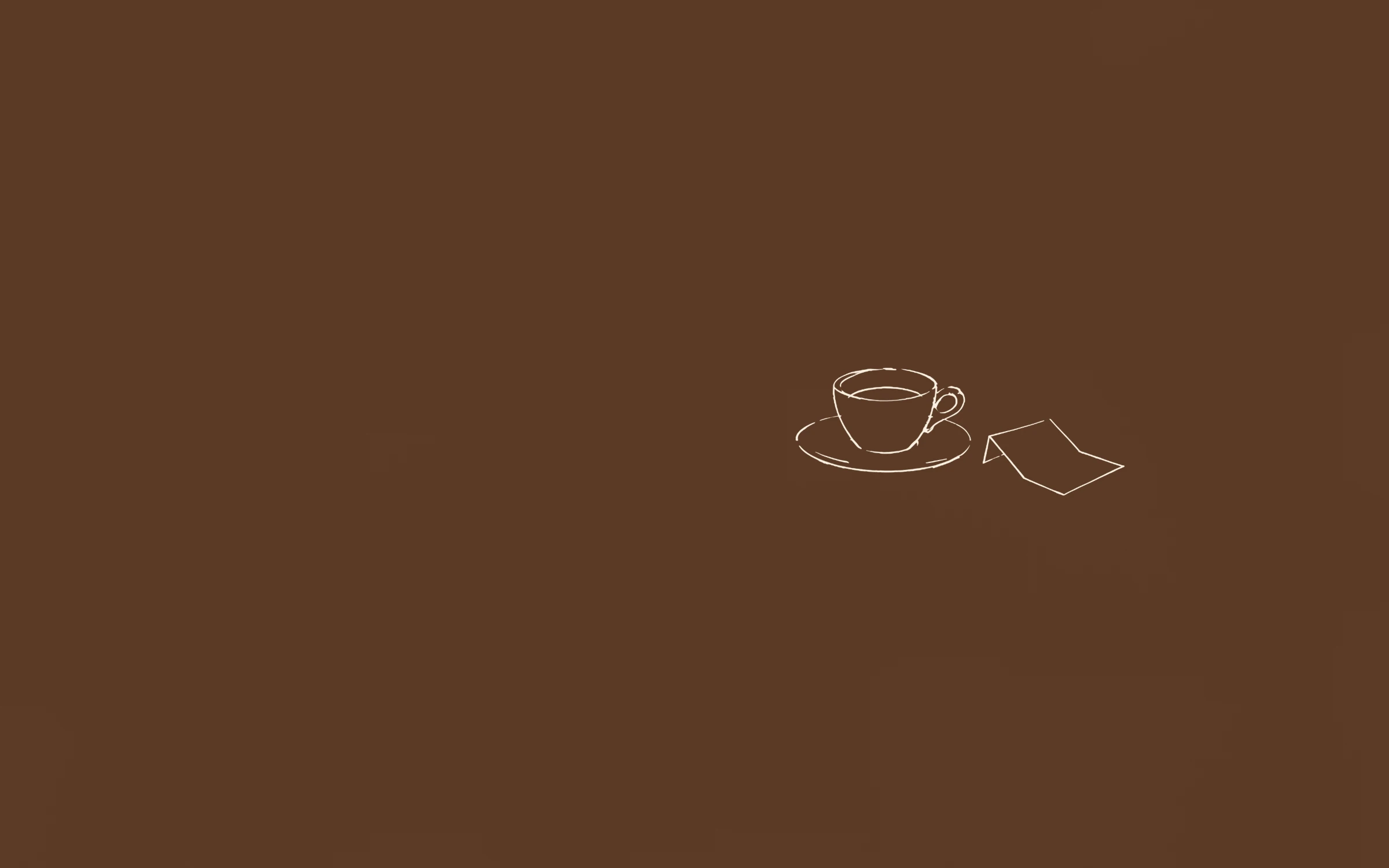Coffee — minimal line art wallpaper