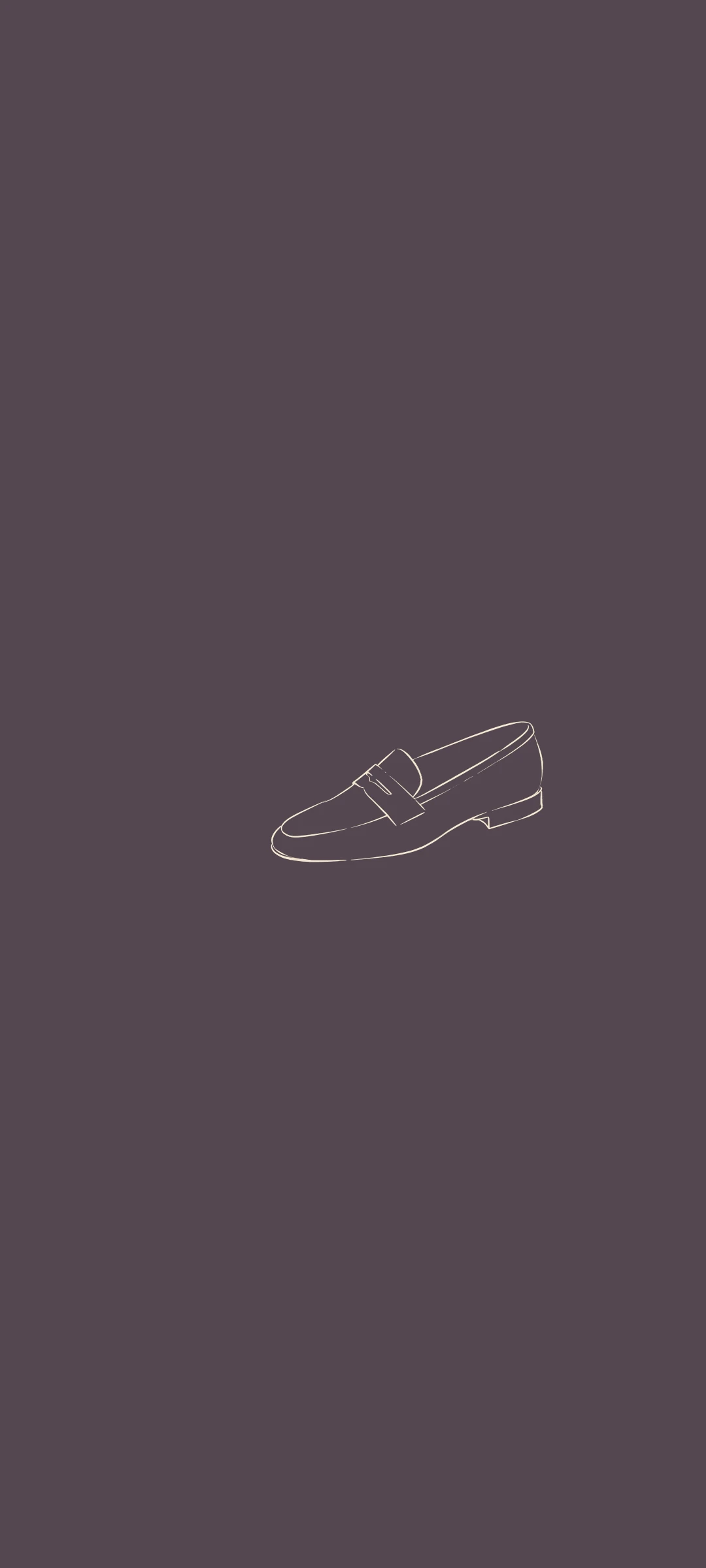 Loafer — minimal line art wallpaper for iPhone