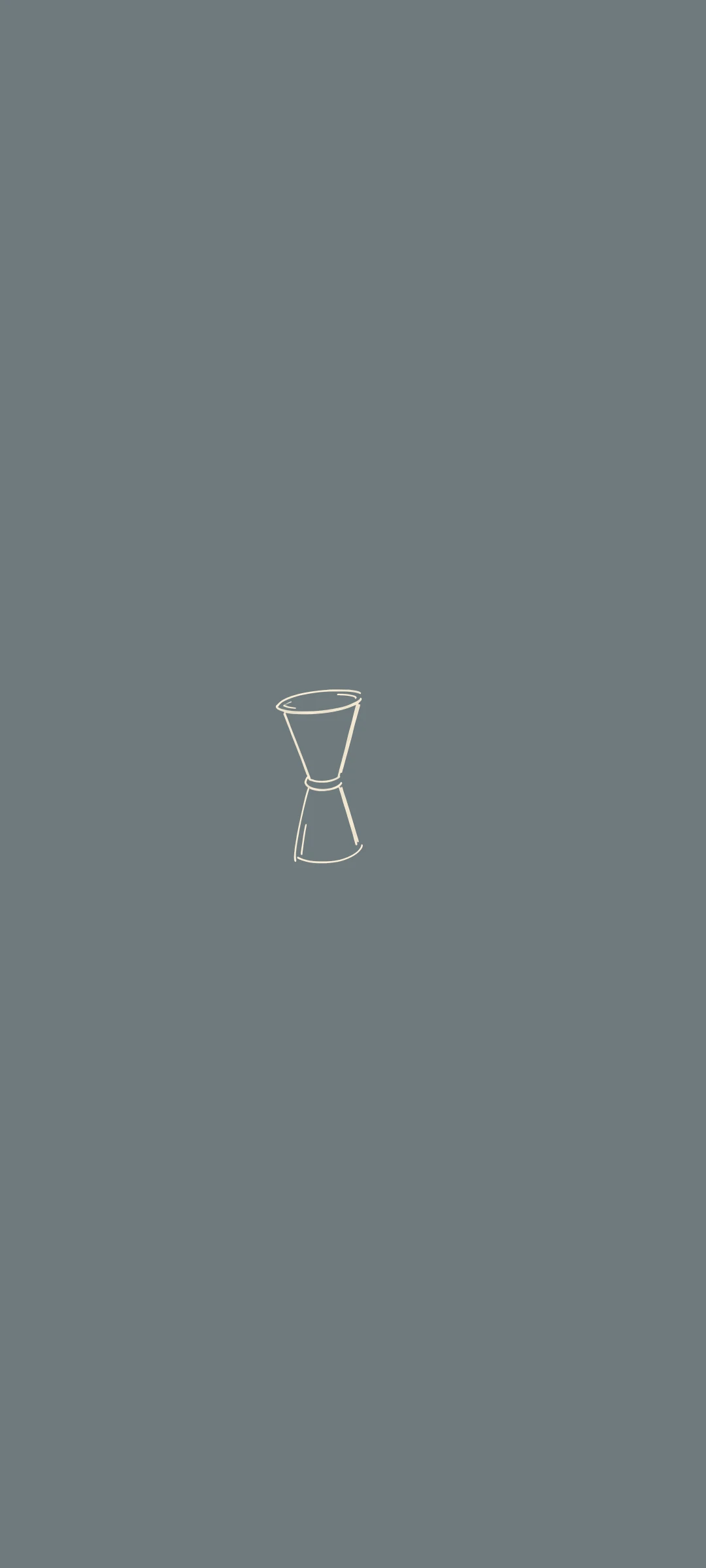 Cocktail jigger — minimal line art wallpaper for iPhone