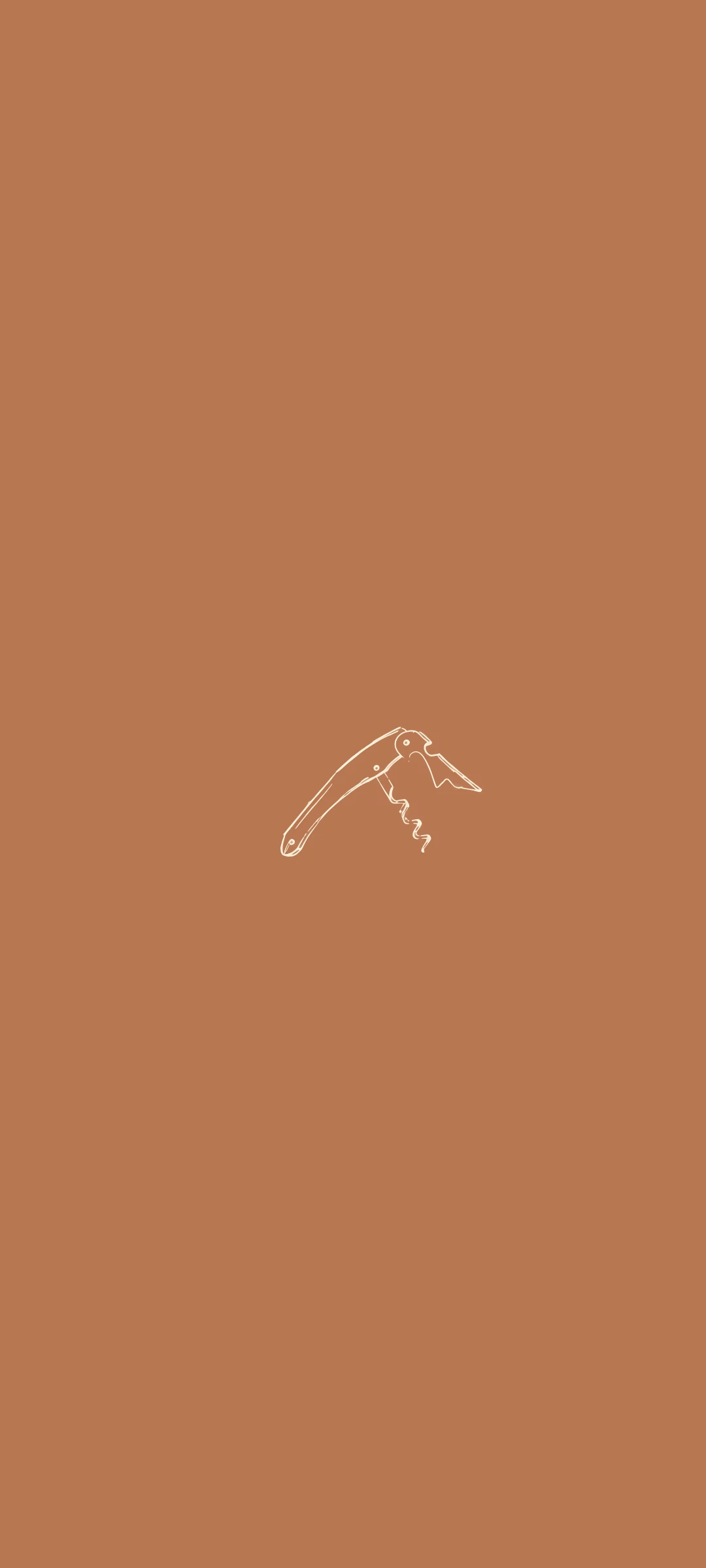 Corkscrew — minimal line art wallpaper for iPhone