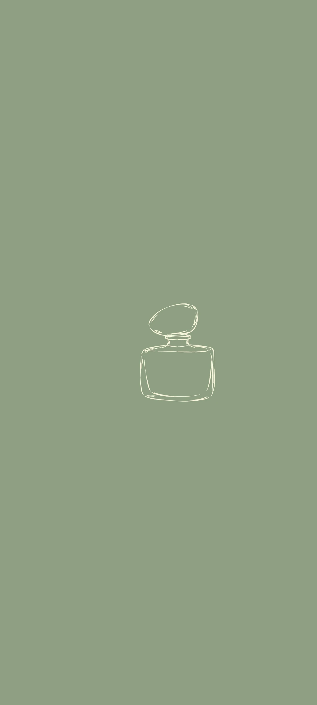 Perfume bottle — minimal line art wallpaper for iPhone