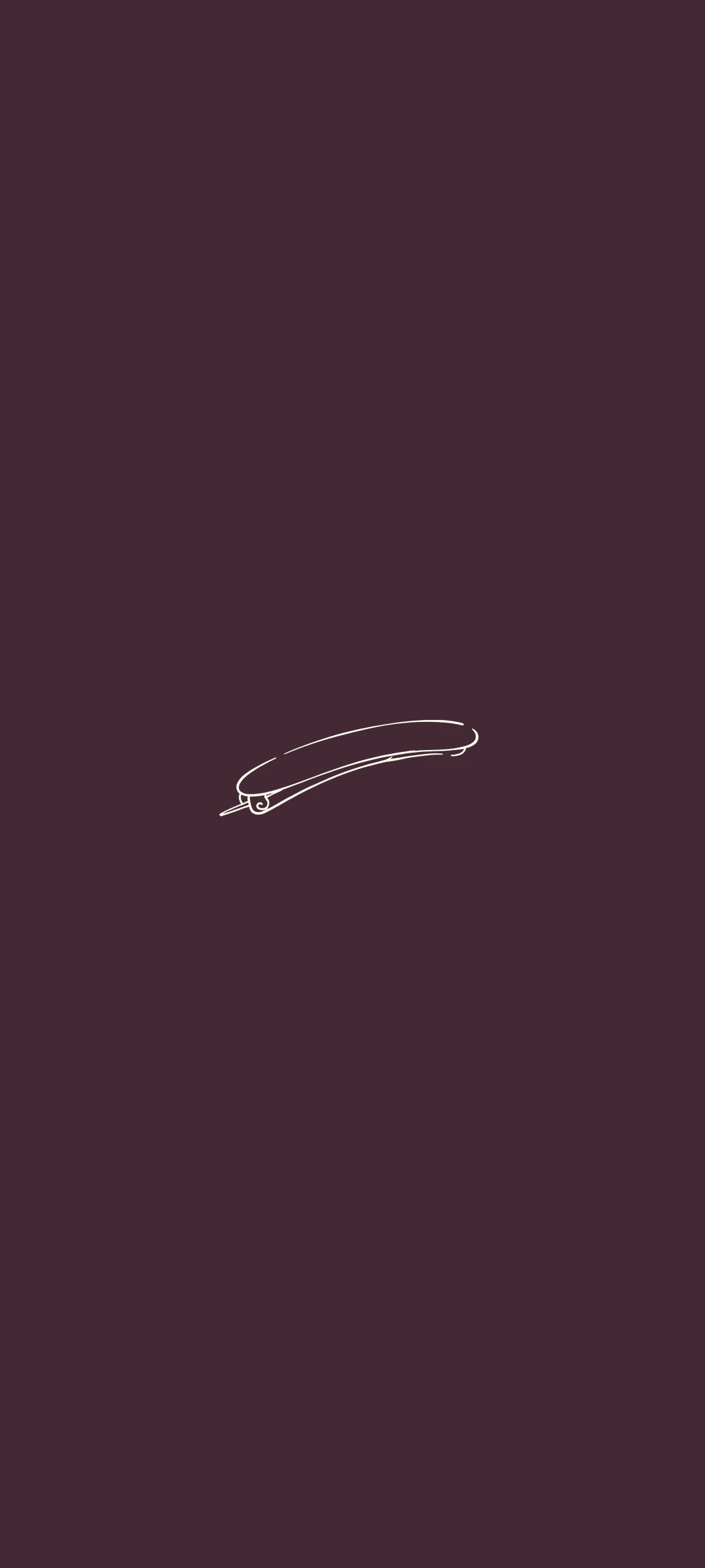 Hair clip — minimal line art wallpaper for iPhone