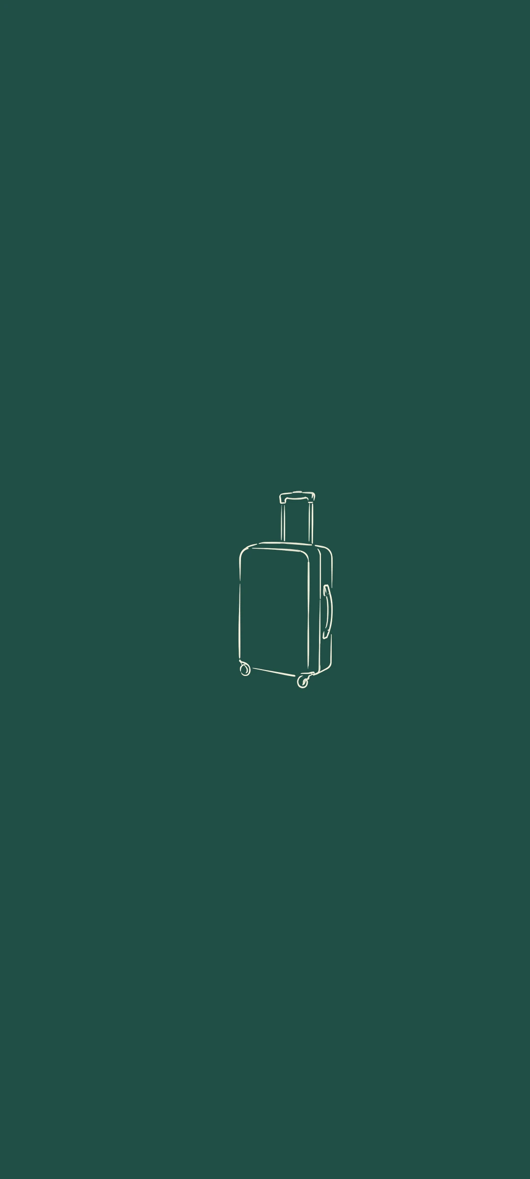 Suitcase — minimal line art wallpaper for iPhone
