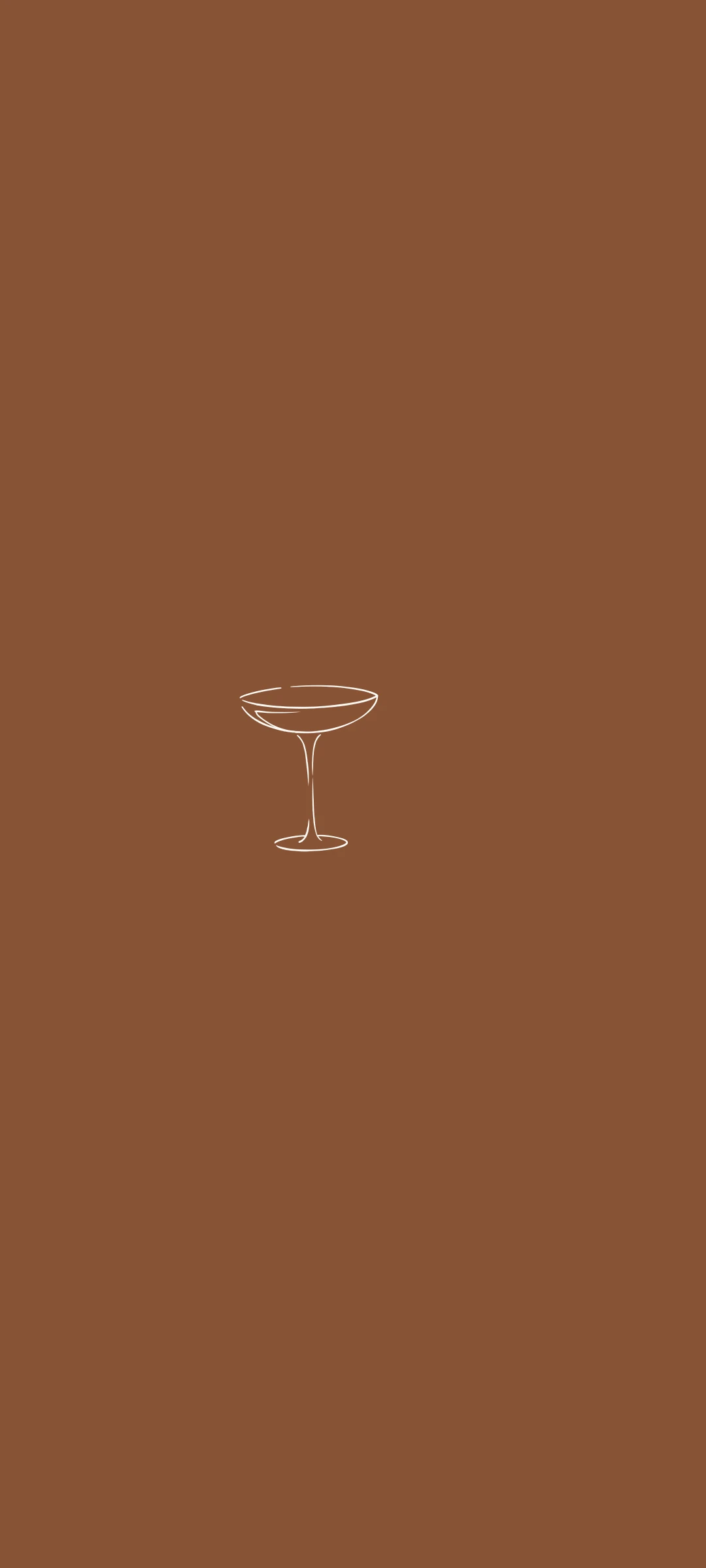 Champagne coupe — minimal line art wallpaper for iPhone
