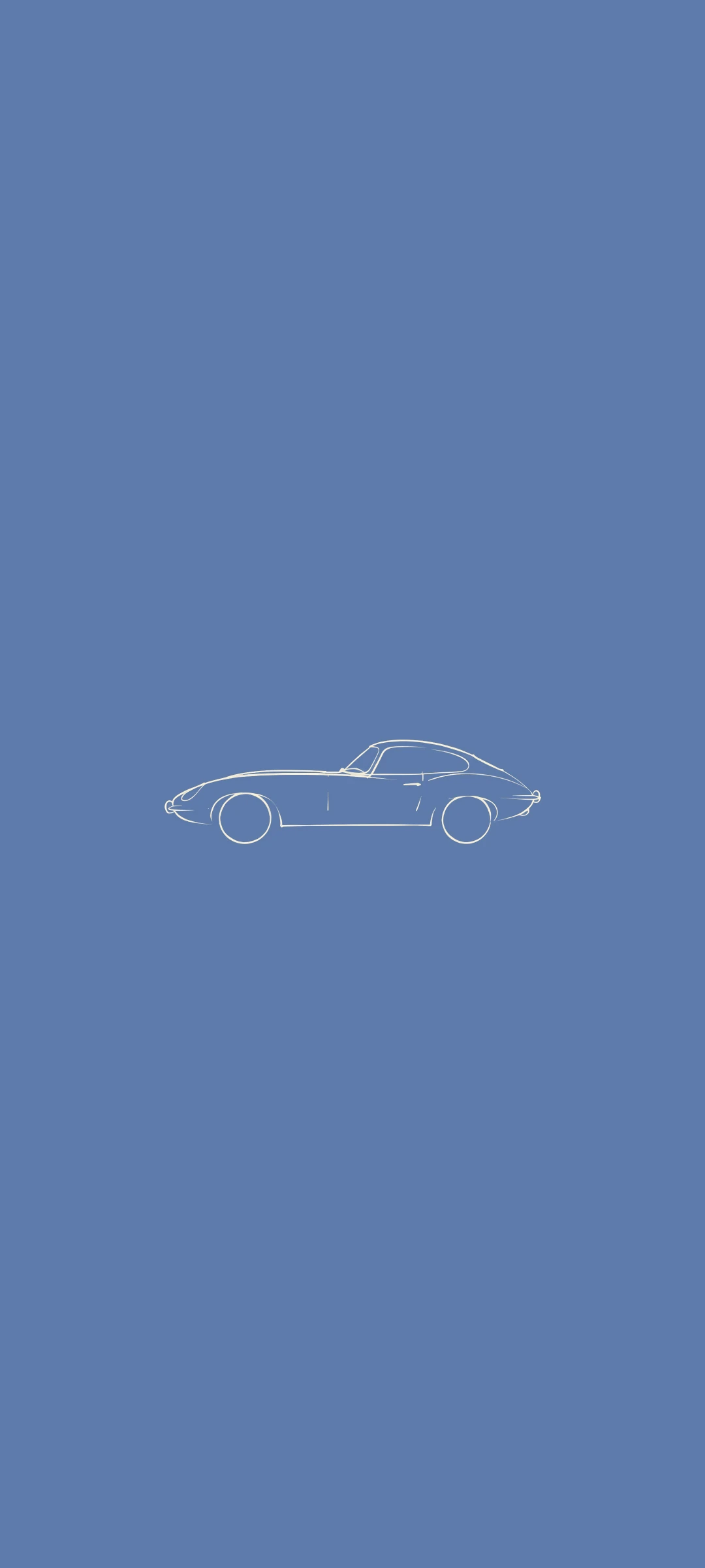 Vintage sports car — minimal line art wallpaper for iPhone