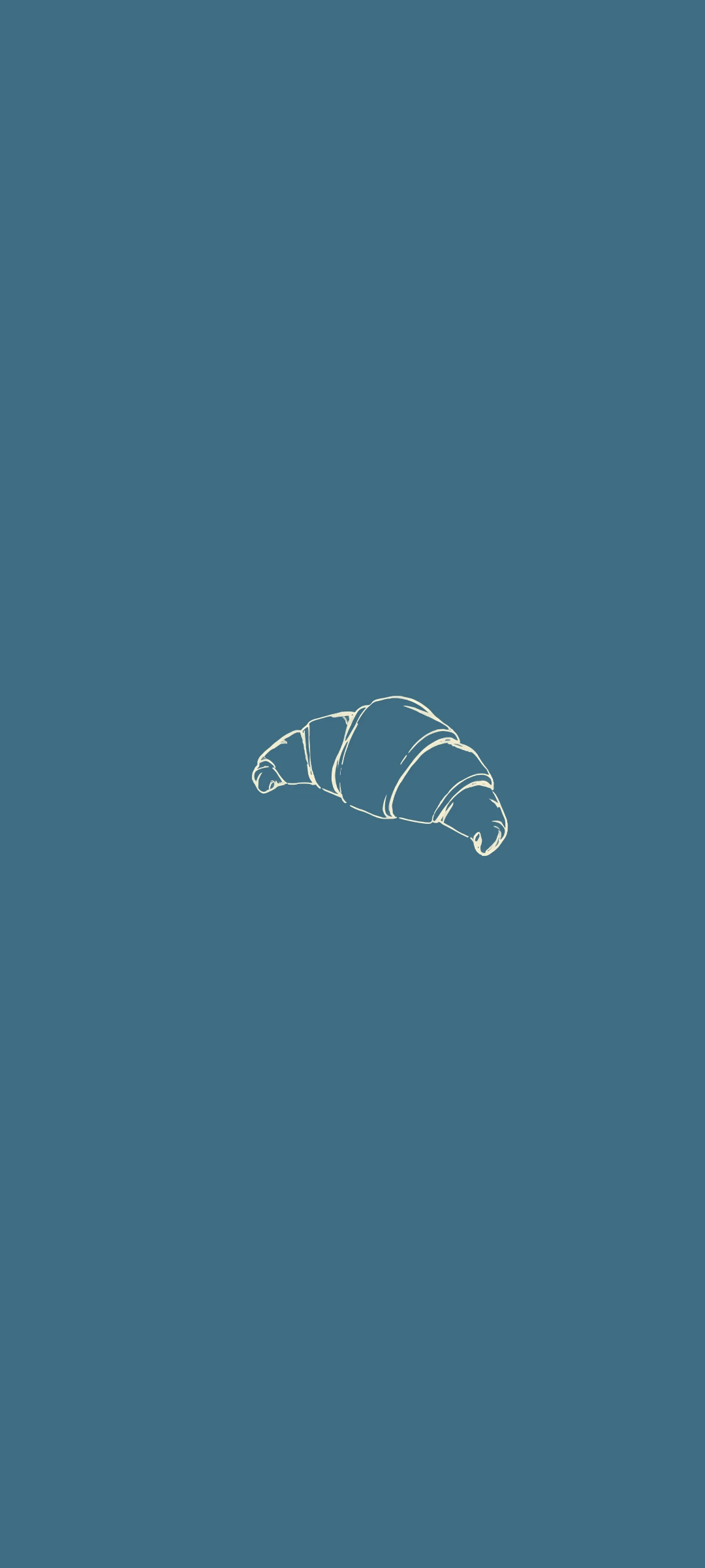 Croissant — minimal line art wallpaper for iPhone