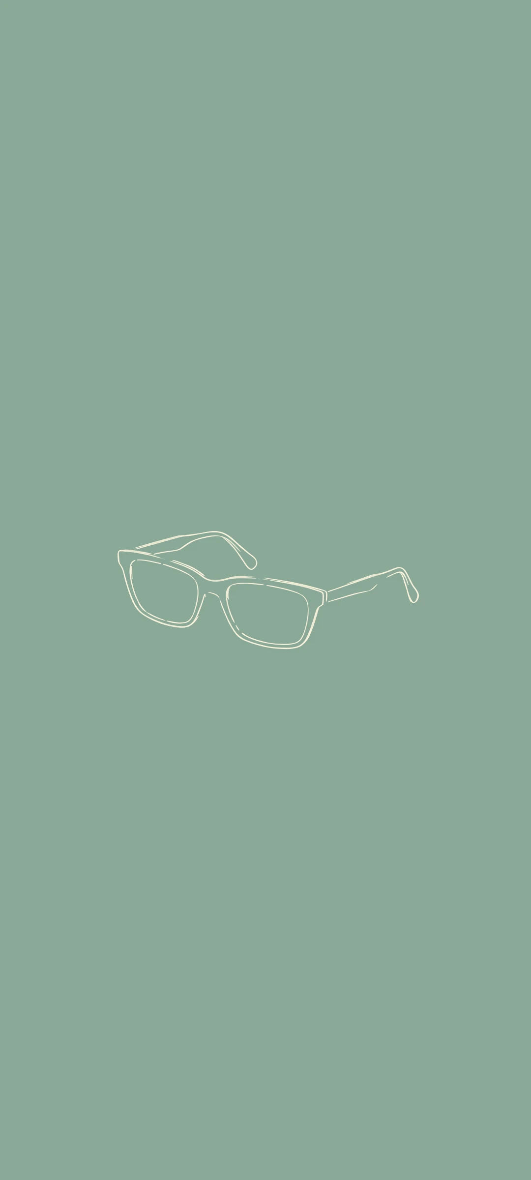 Glasses — minimal line art wallpaper for iPhone