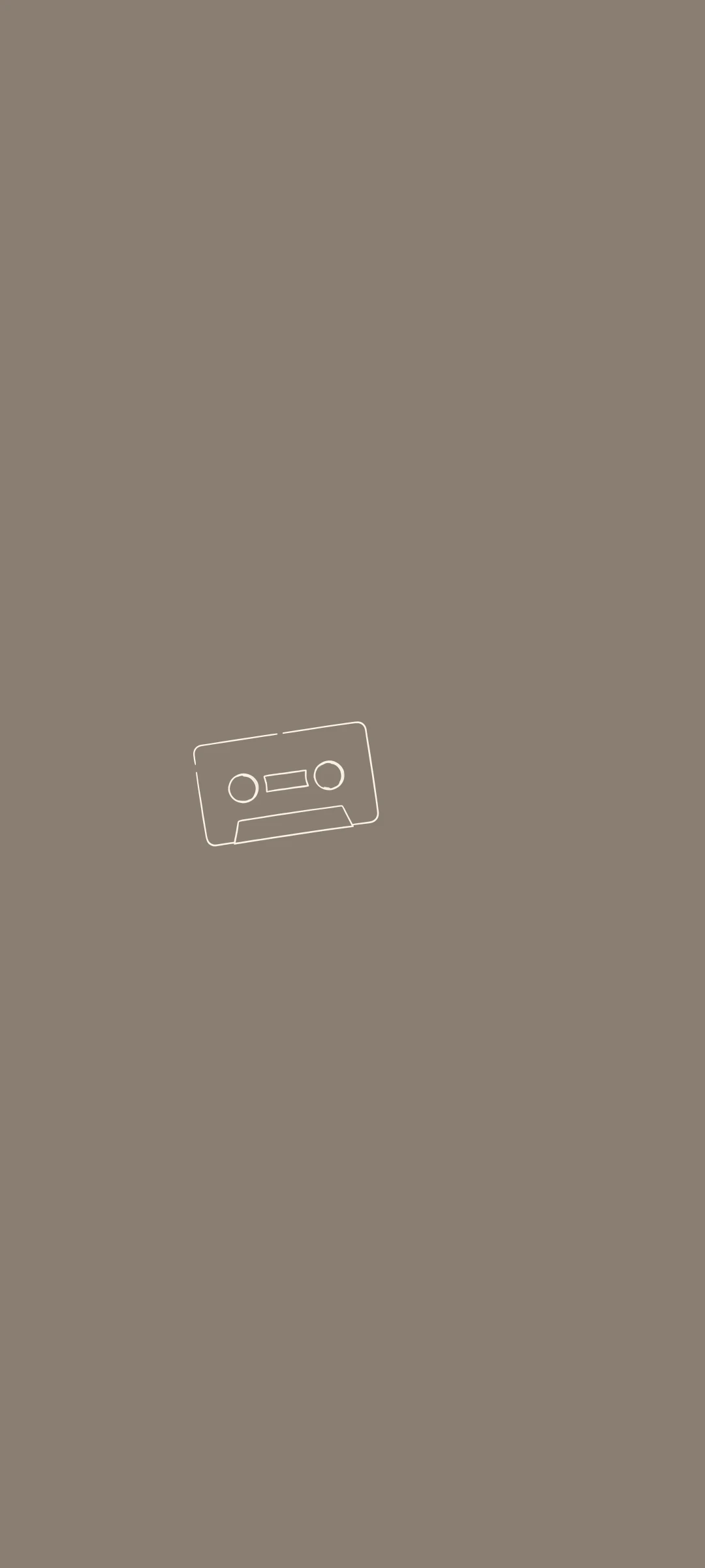 Cassette tape — minimal line art wallpaper for iPhone