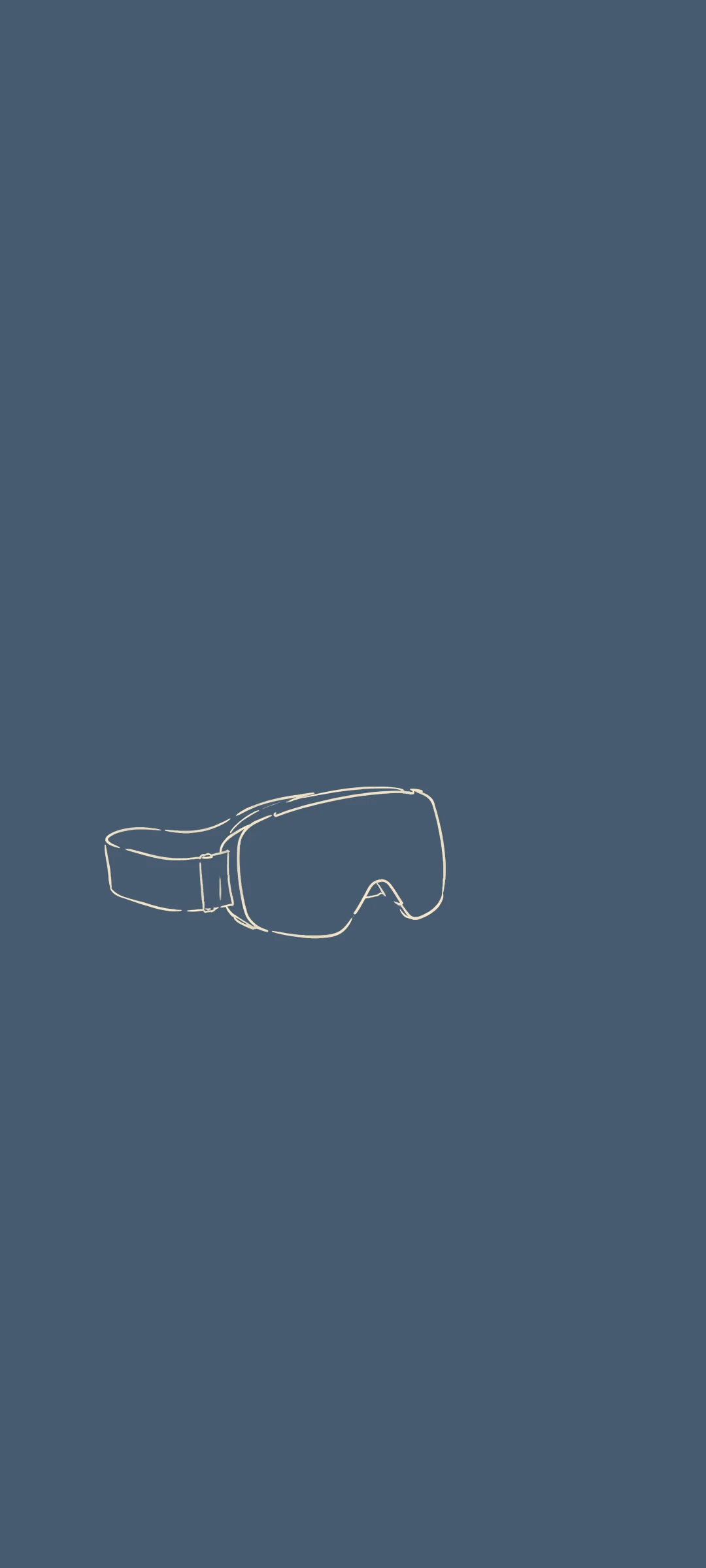 Ski goggles — minimal line art wallpaper for iPhone