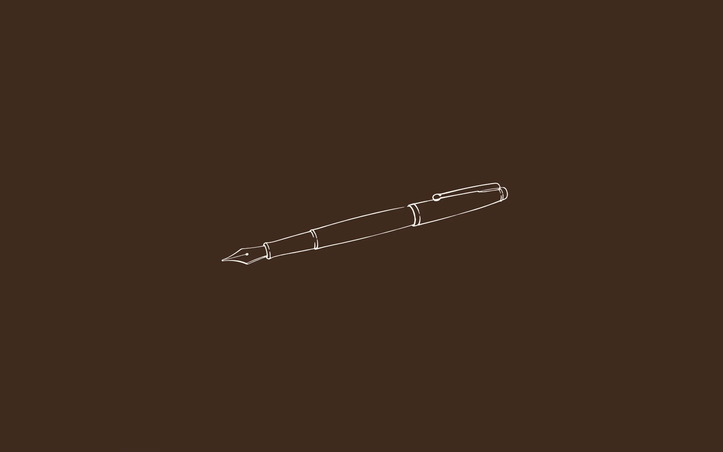 Fountain pen — minimal line art wallpaper