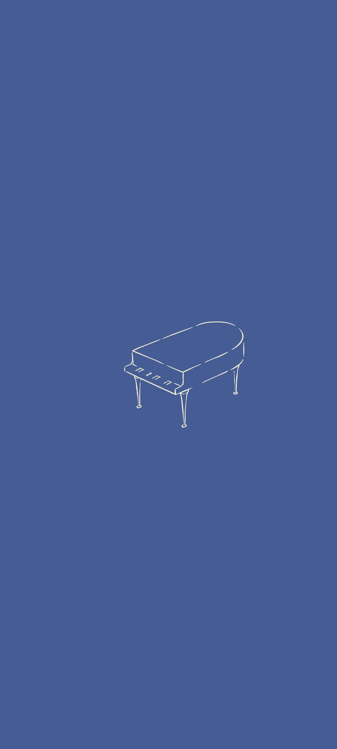 Piano — minimal line art wallpaper for iPhone