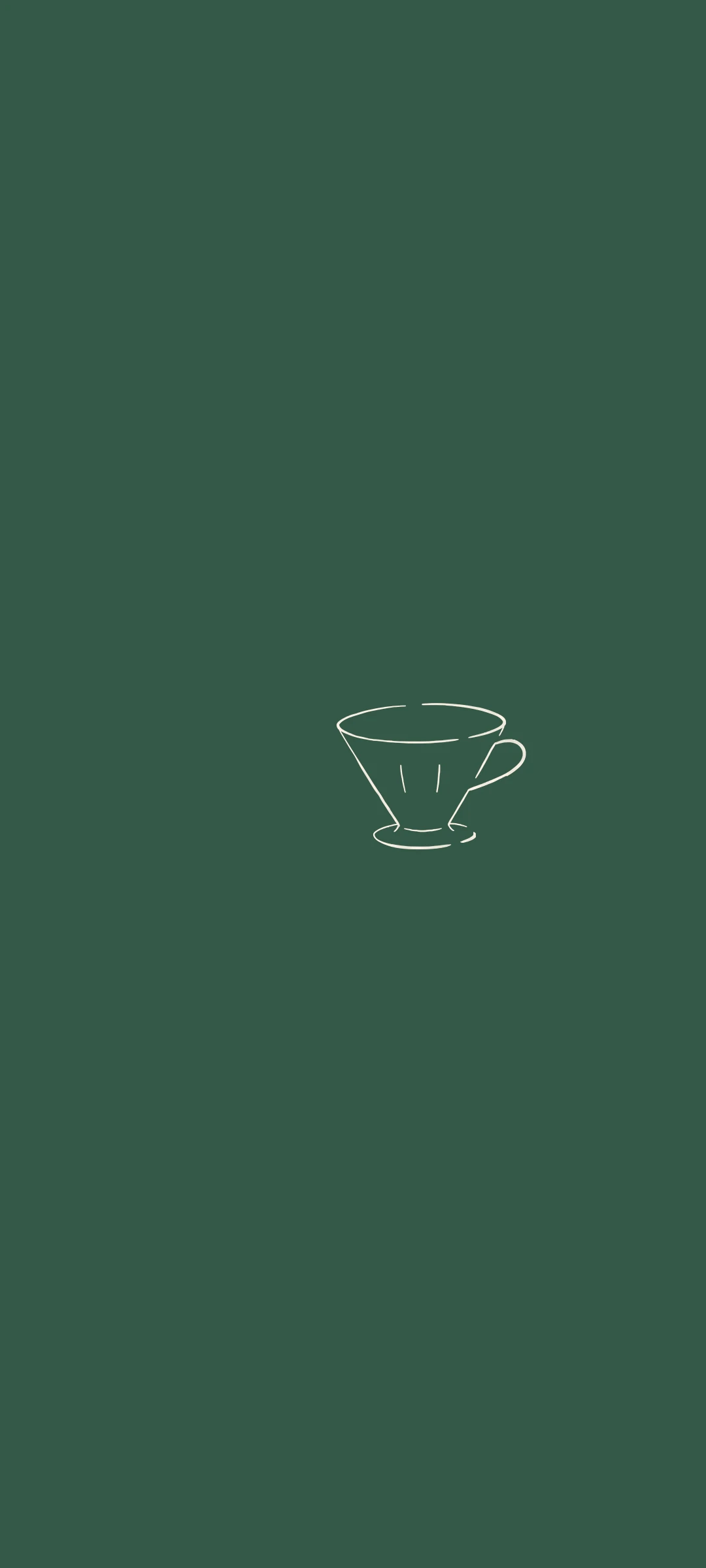 Pour-over coffee dripper — minimal line art wallpaper for iPhone