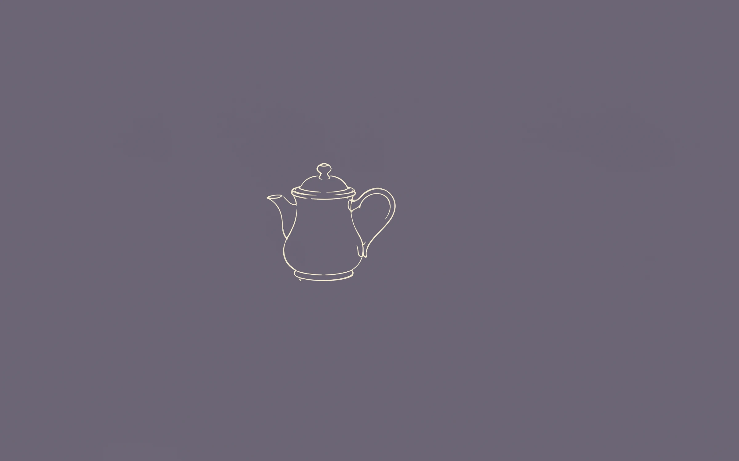 Teapot — minimal line art wallpaper