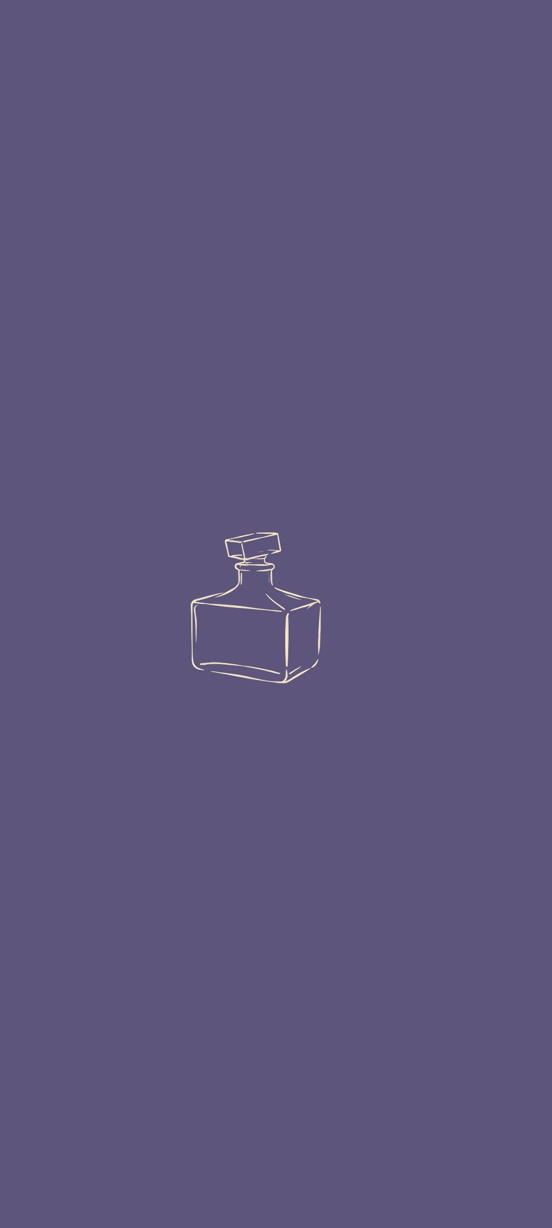 Cologne bottle — minimal line art wallpaper for iPhone