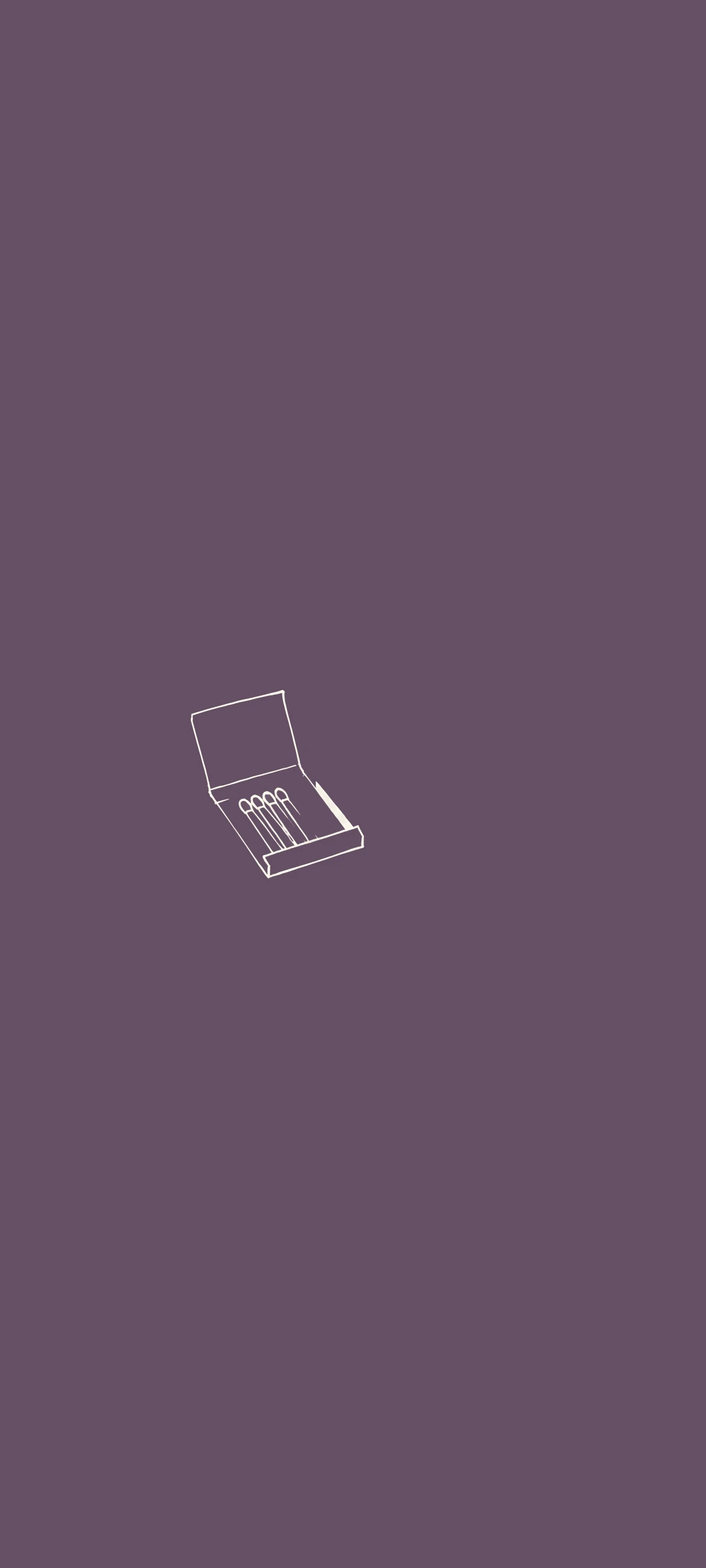 Matchbook — minimal line art wallpaper for iPhone