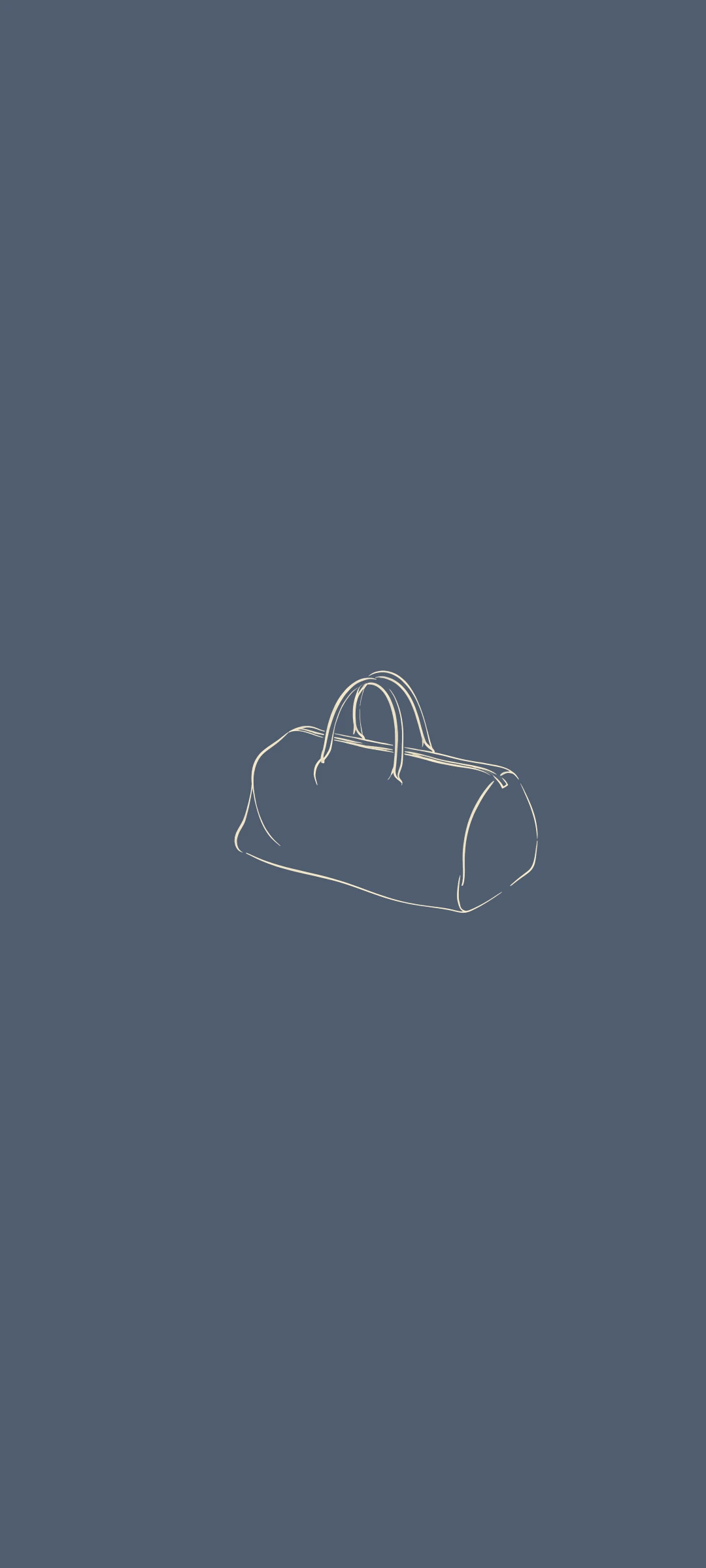 Weekender bag — minimal line art wallpaper for iPhone