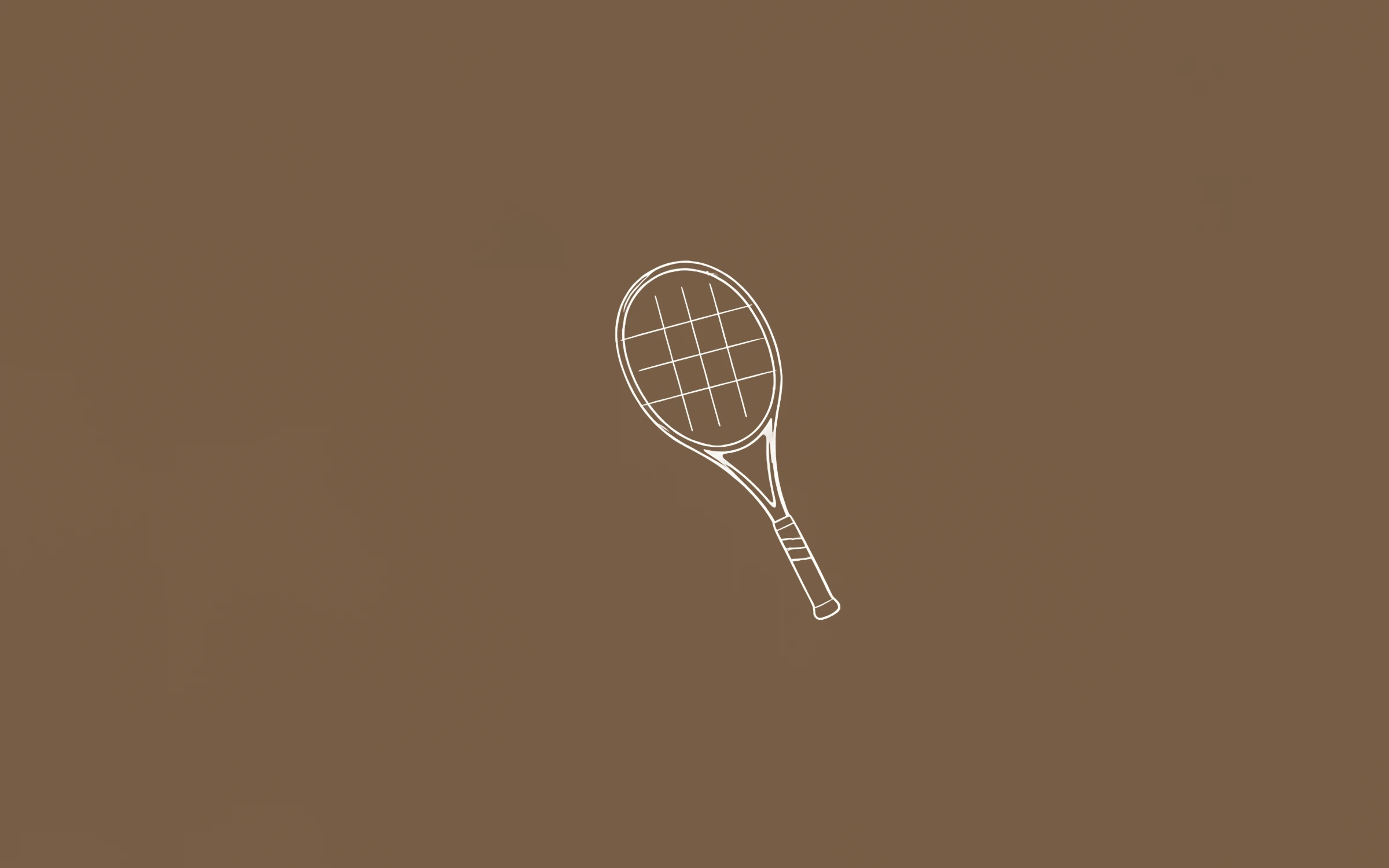 Tennis racket — minimal line art wallpaper