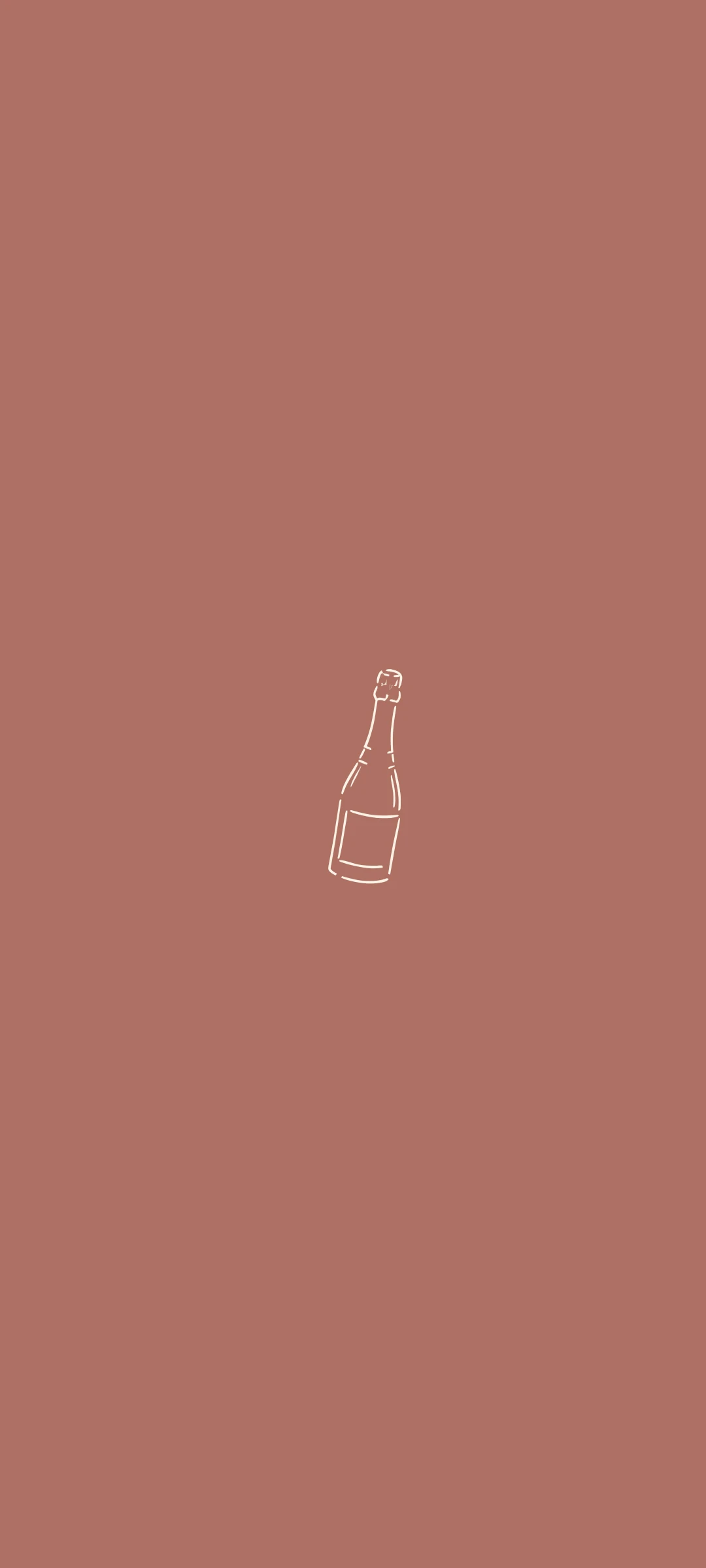 Champagne — minimal line art wallpaper for iPhone
