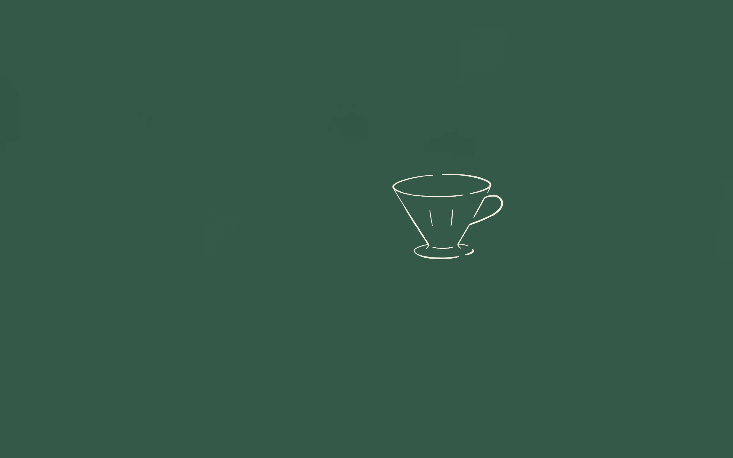 Pour-over coffee dripper — minimal line art wallpaper