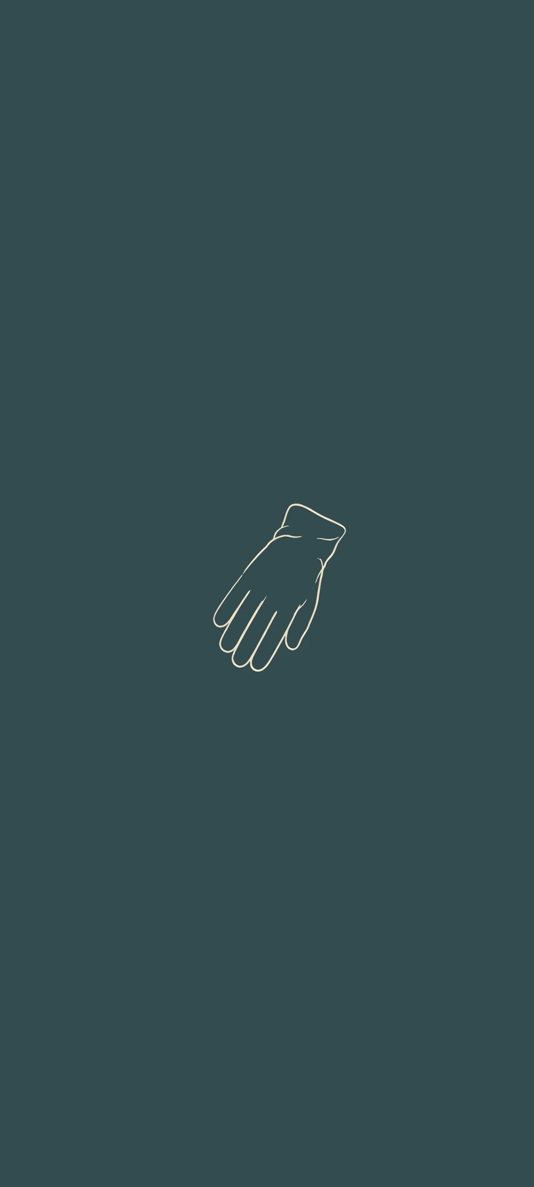 Leather glove — minimal line art wallpaper for iPhone