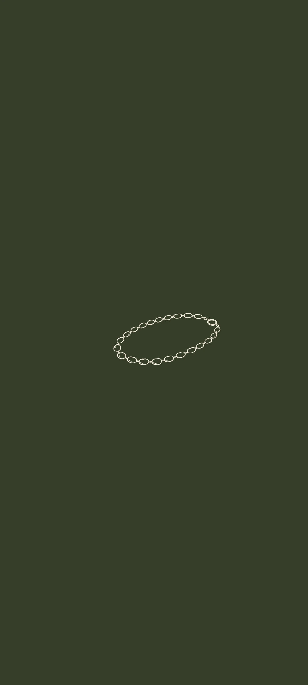 Pearl necklace — minimal line art wallpaper for iPhone