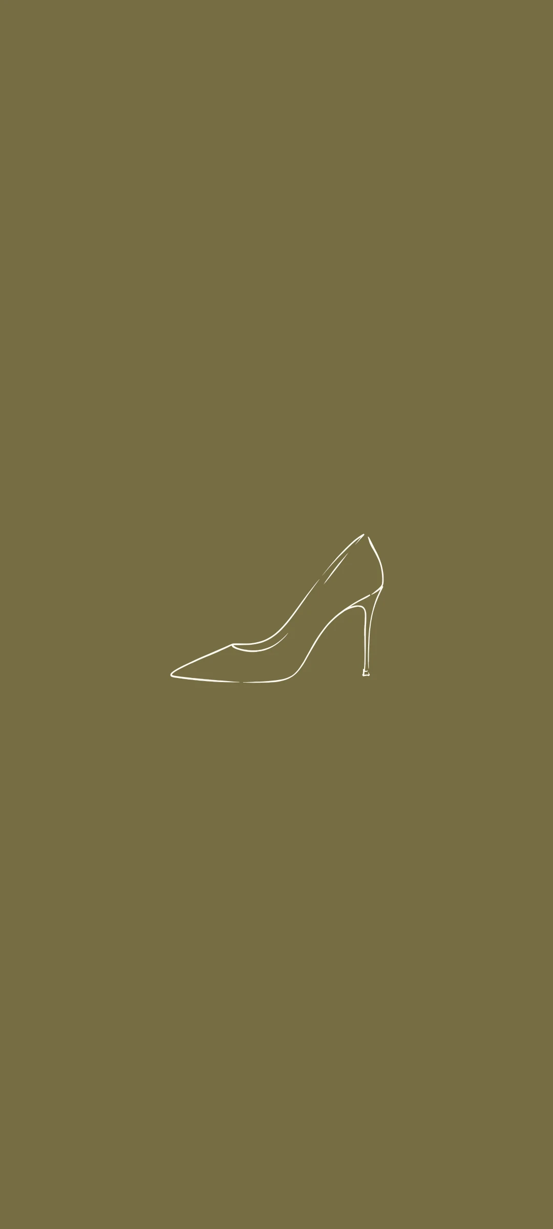 High heel — minimal line art wallpaper for iPhone