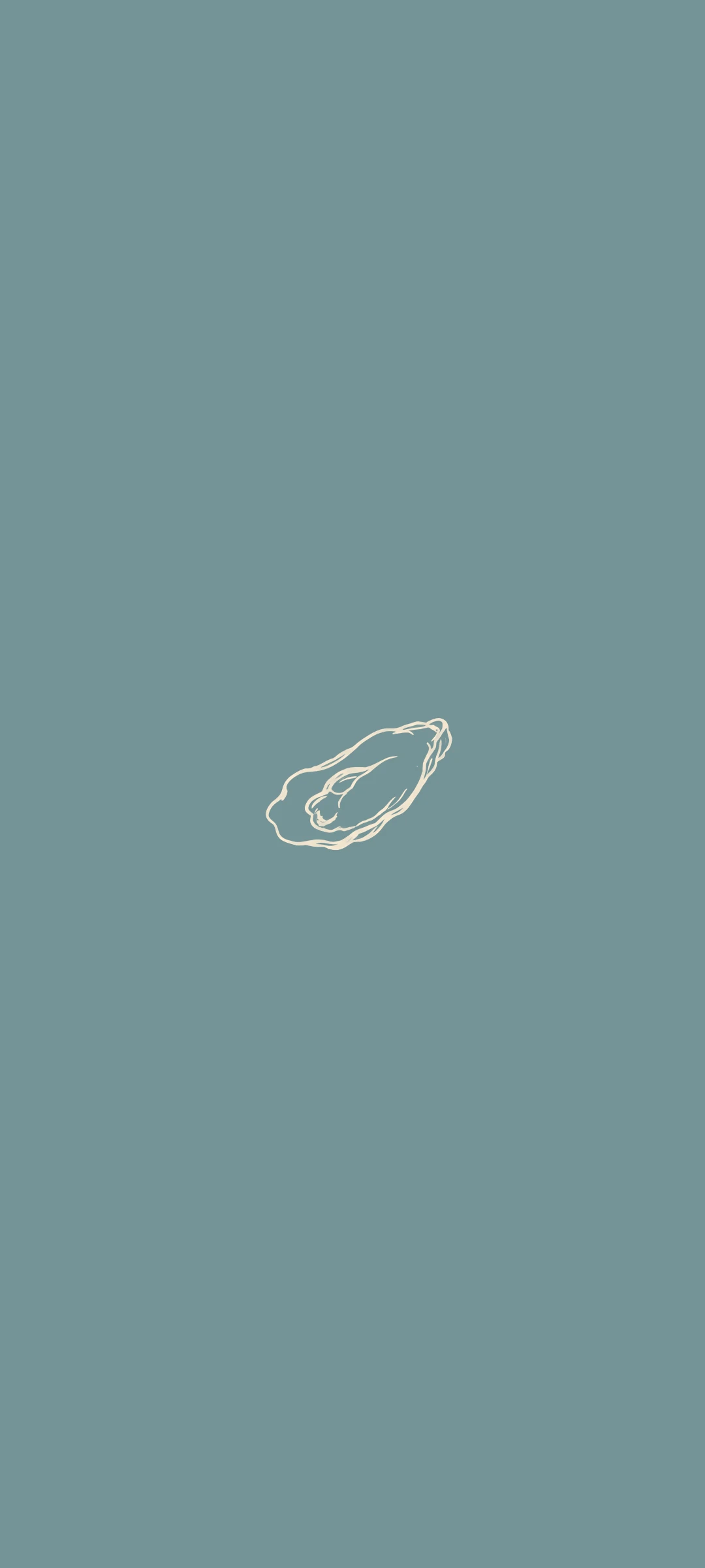 Oyster — minimal line art wallpaper for iPhone