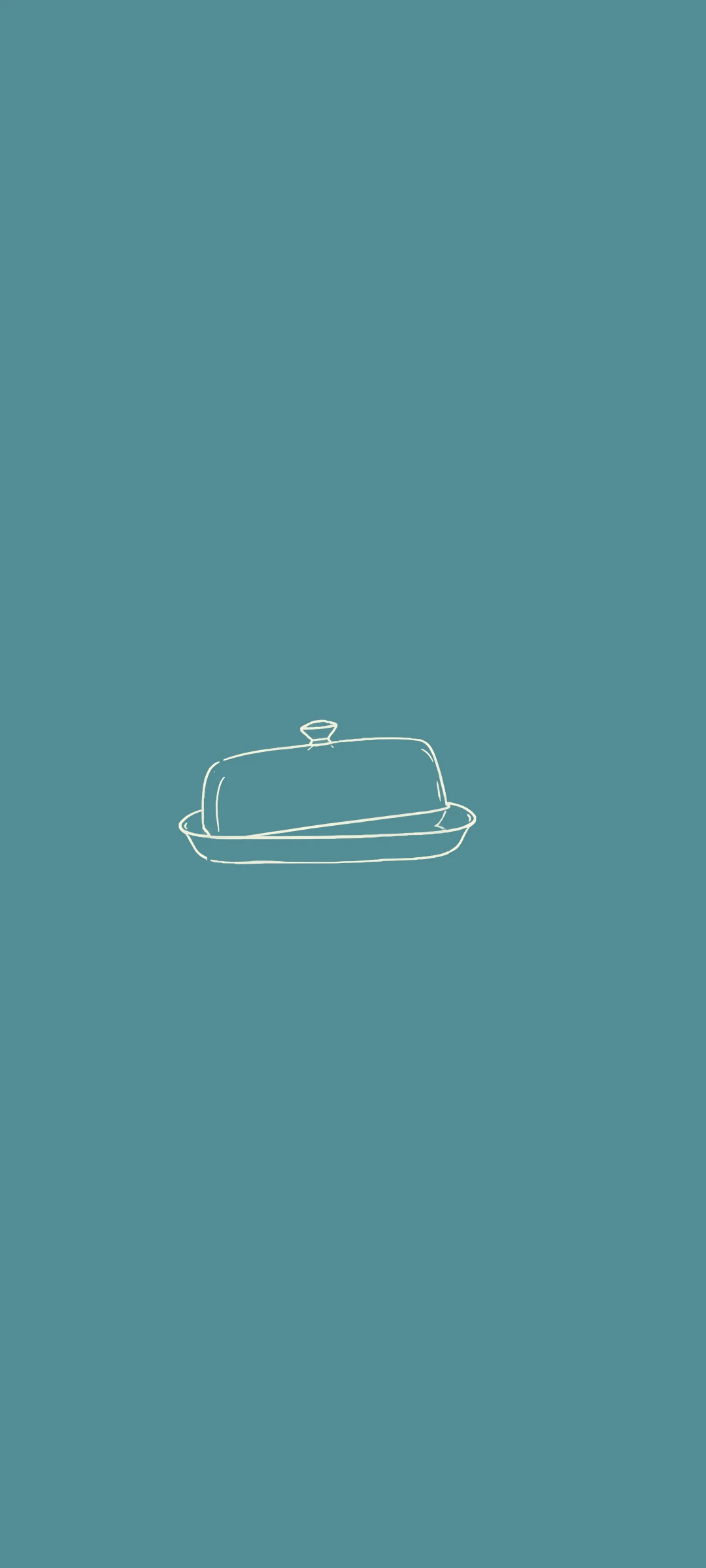 Butter dish — minimal line art wallpaper for iPhone