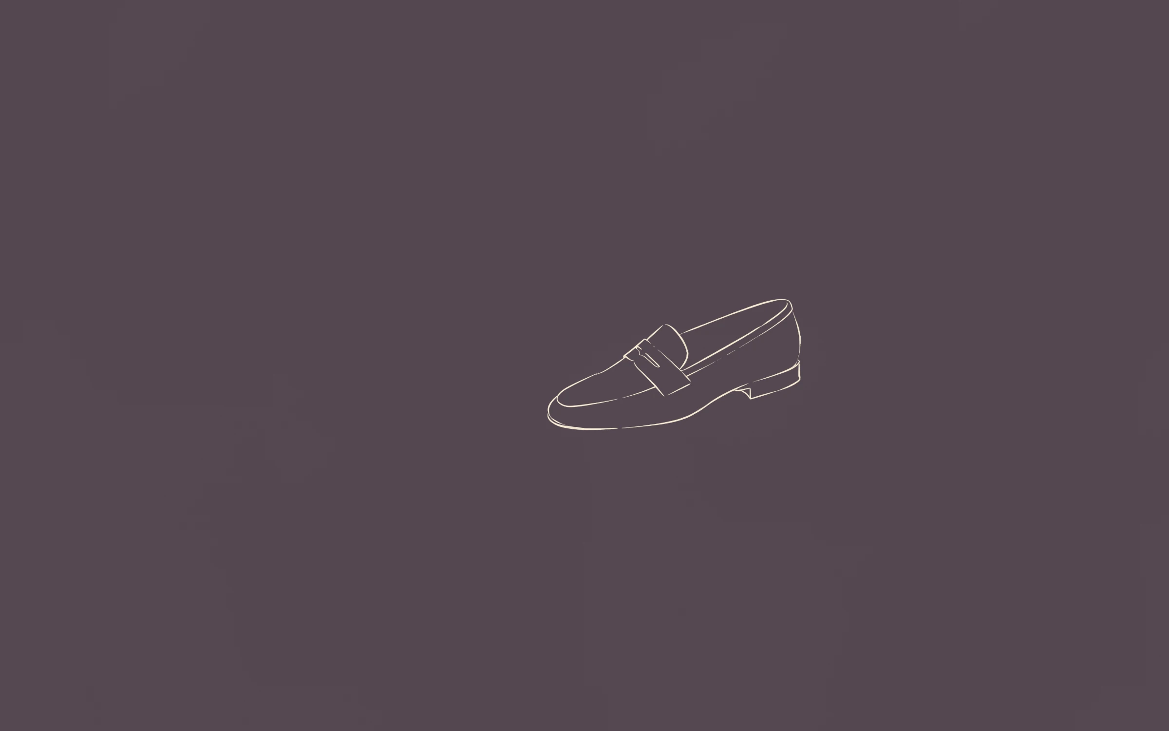 Loafer — minimal line art wallpaper