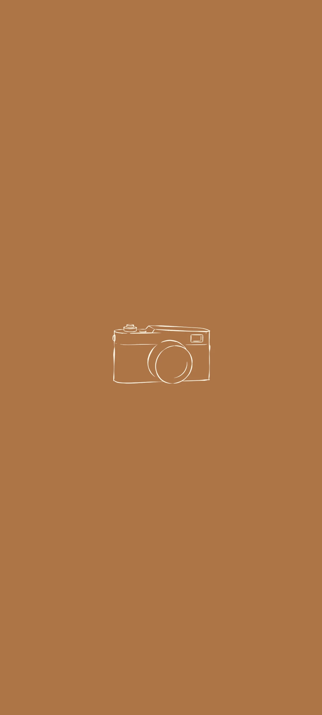 Film camera — minimal line art wallpaper for iPhone