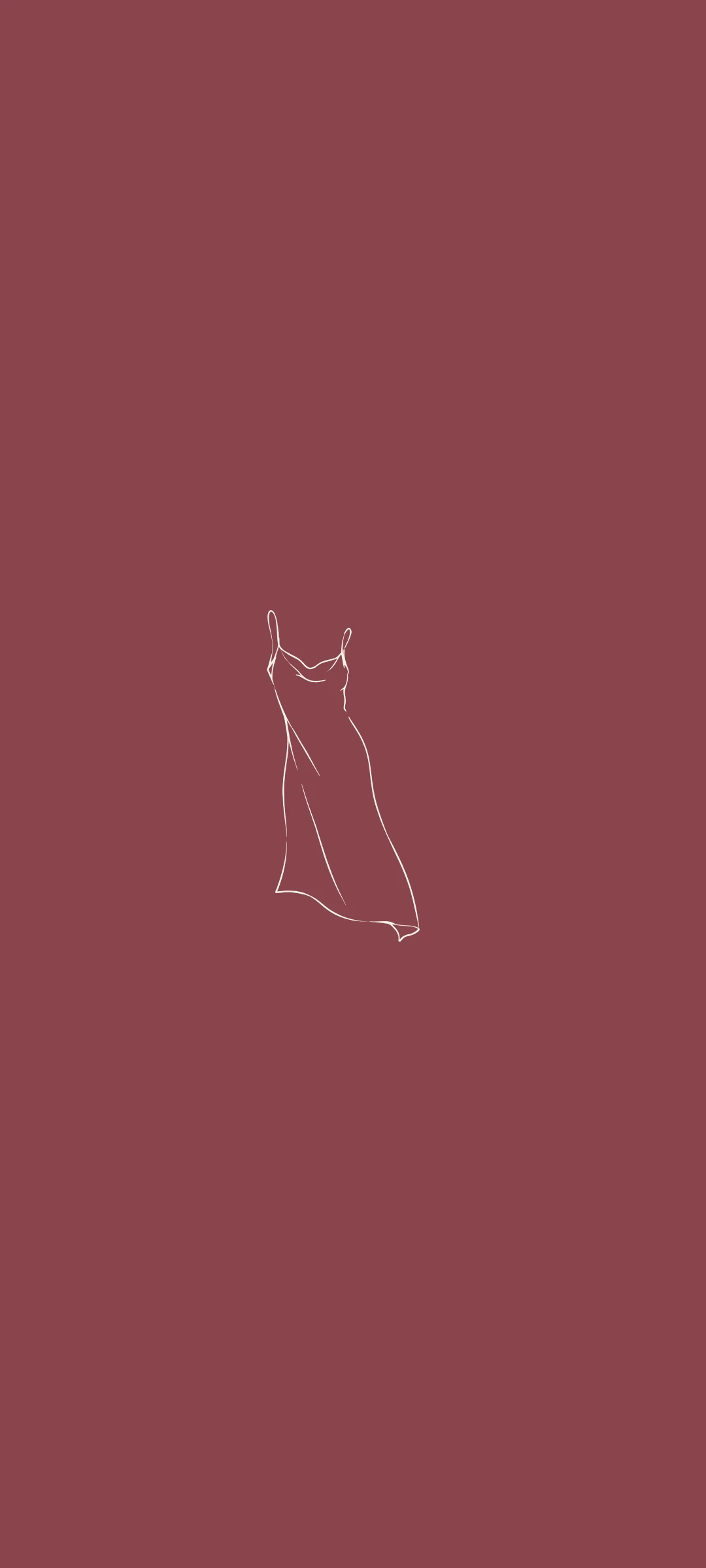 Slip dress — minimal line art wallpaper for iPhone